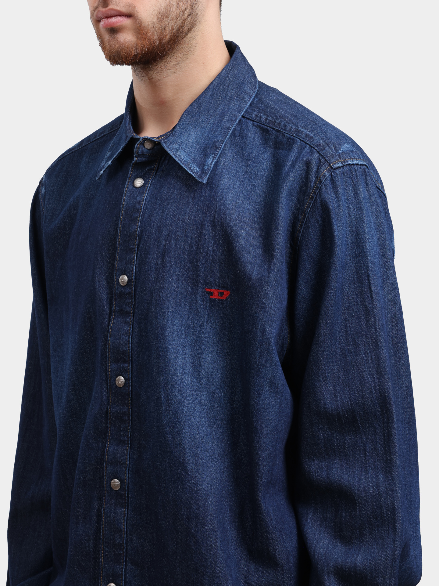 Рубашка Diesel A035340DBDB01 джинсовая мужская — купить в интернет-магазине Verdistore