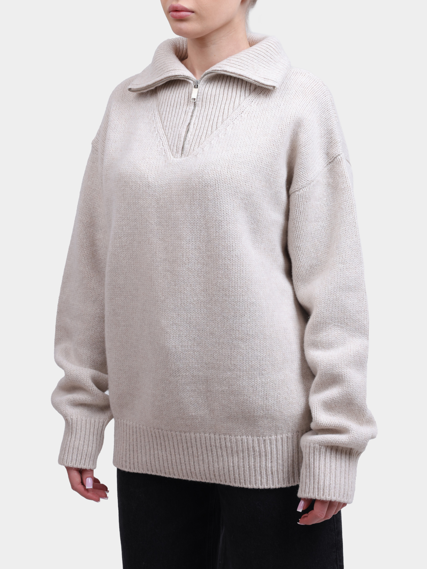 Свитер Autry SEPX - N1KS белый женский с воротником-стойкой — купить в интернет-магазине Verdistore