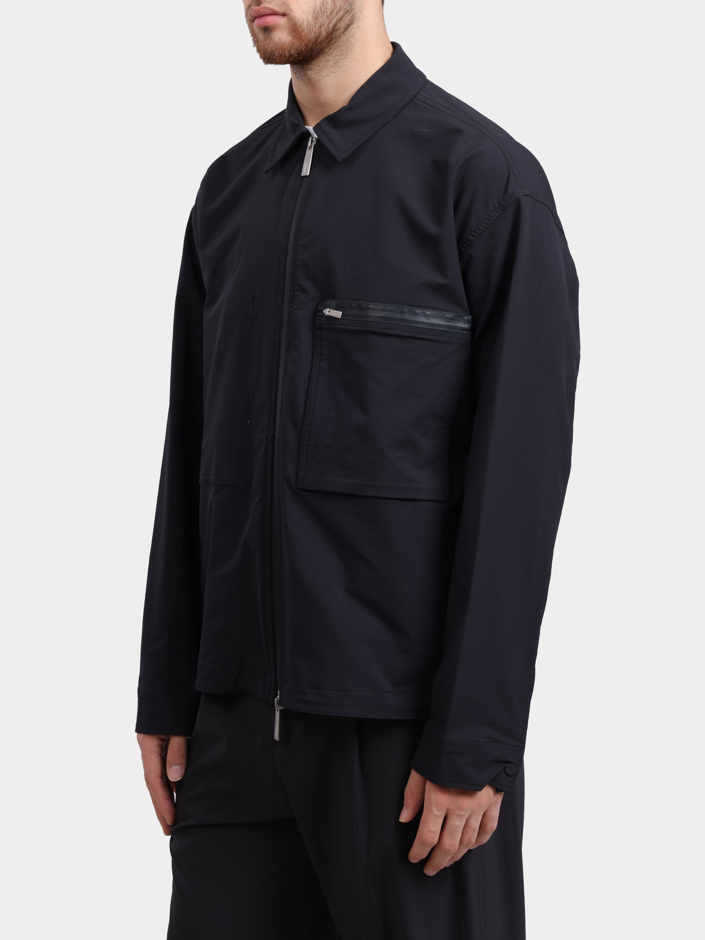 Куртка-рубашка Herno Laminar GI00183UL 12846S 9300 черная мужская — купить в интернет-магазине Verdistore