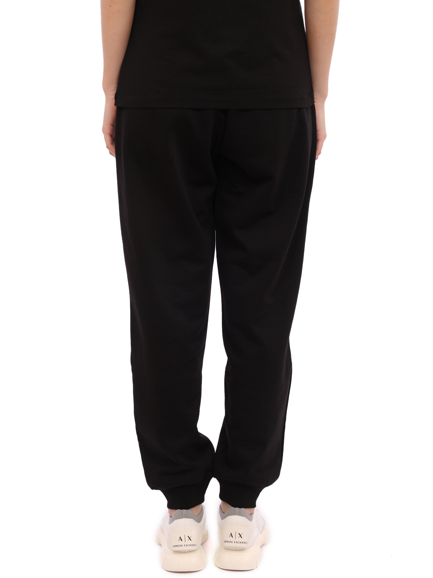 Брюки спортивные Armani Exchange 3RYP88 YJDVZ 1200 черные женские из хлопка — купить в интернет-магазине Verdistore