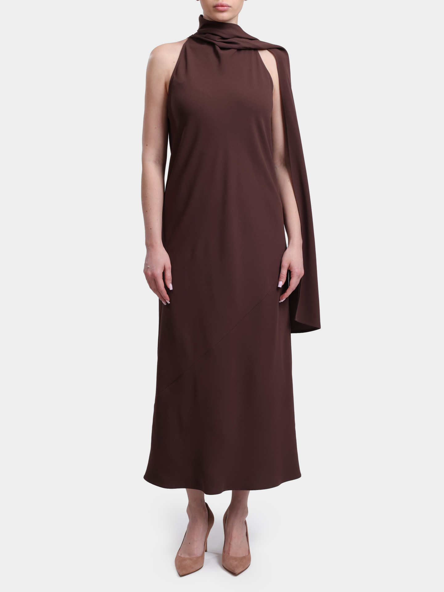 Платье MARELLA MLTNINFEE 003 коричневое женское — купить в интернет-магазине Verdistore