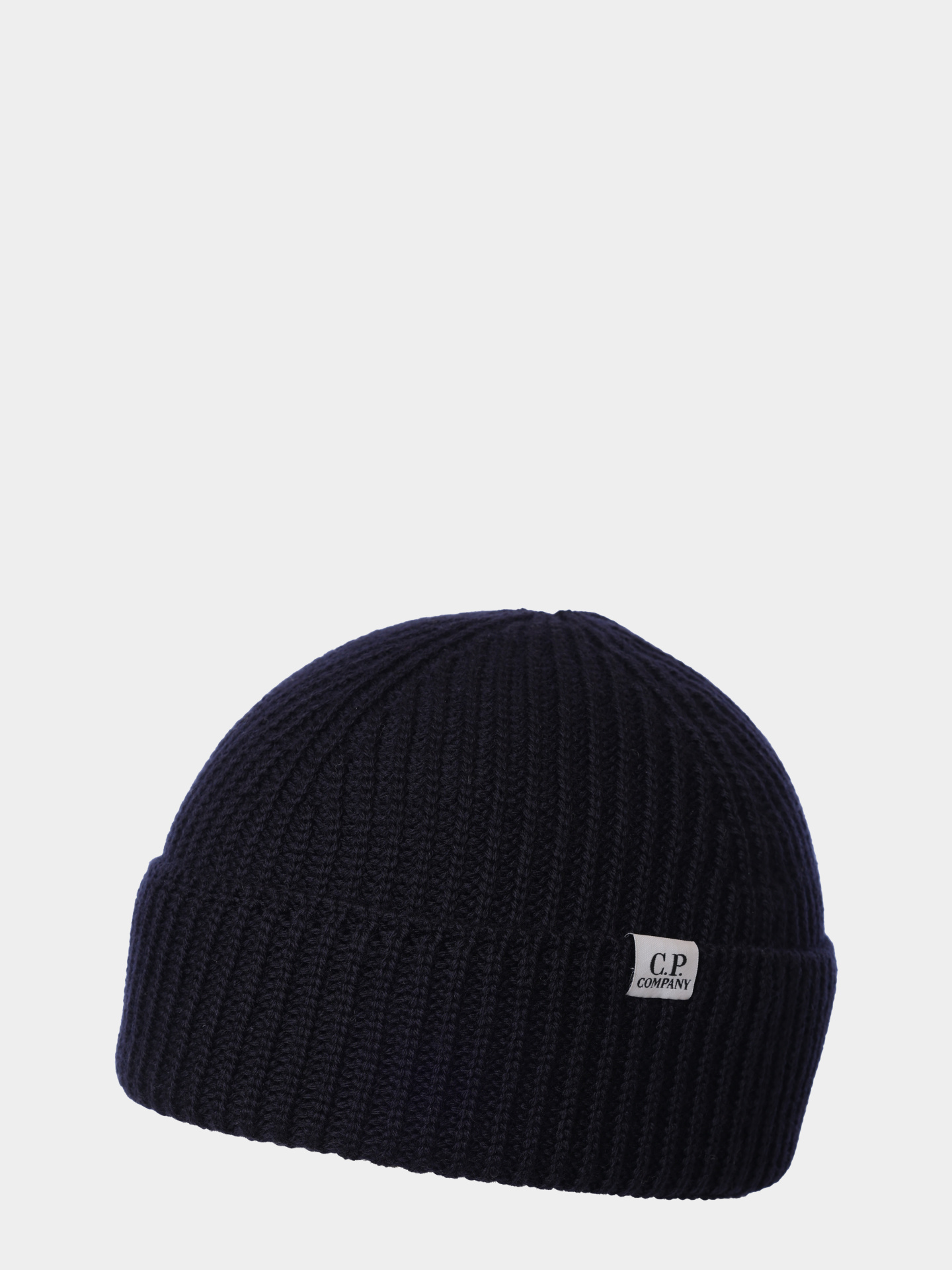 Шапка C.P. Company 19CMAC164A-005509A 888 темно-синяя мужская из шерсти — купить в интернет-магазине Verdistore