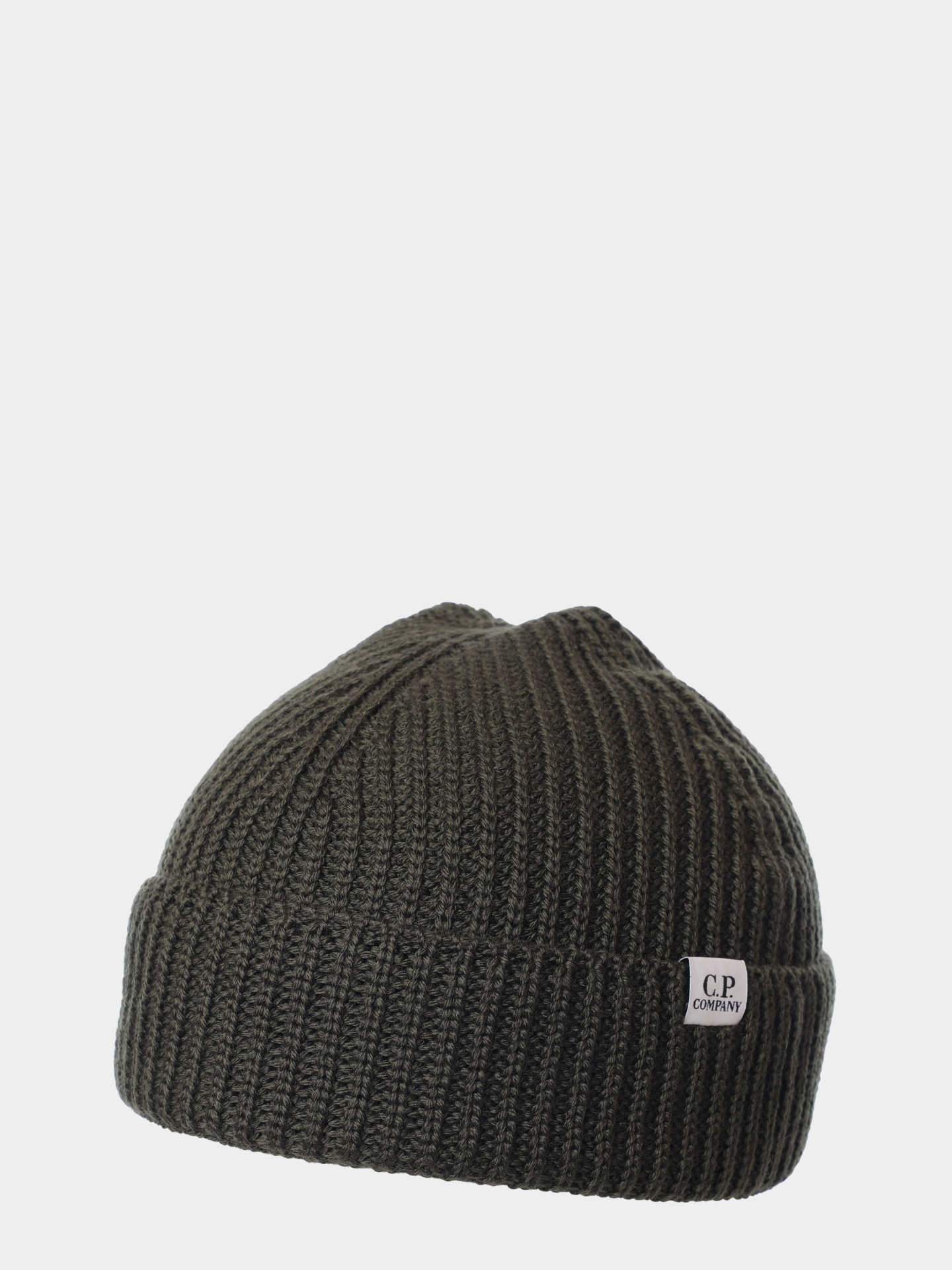 Шапка C.P. Company 19CMAC164A-005509A 683 оливковая мужская из шерсти — купить в интернет-магазине Verdistore