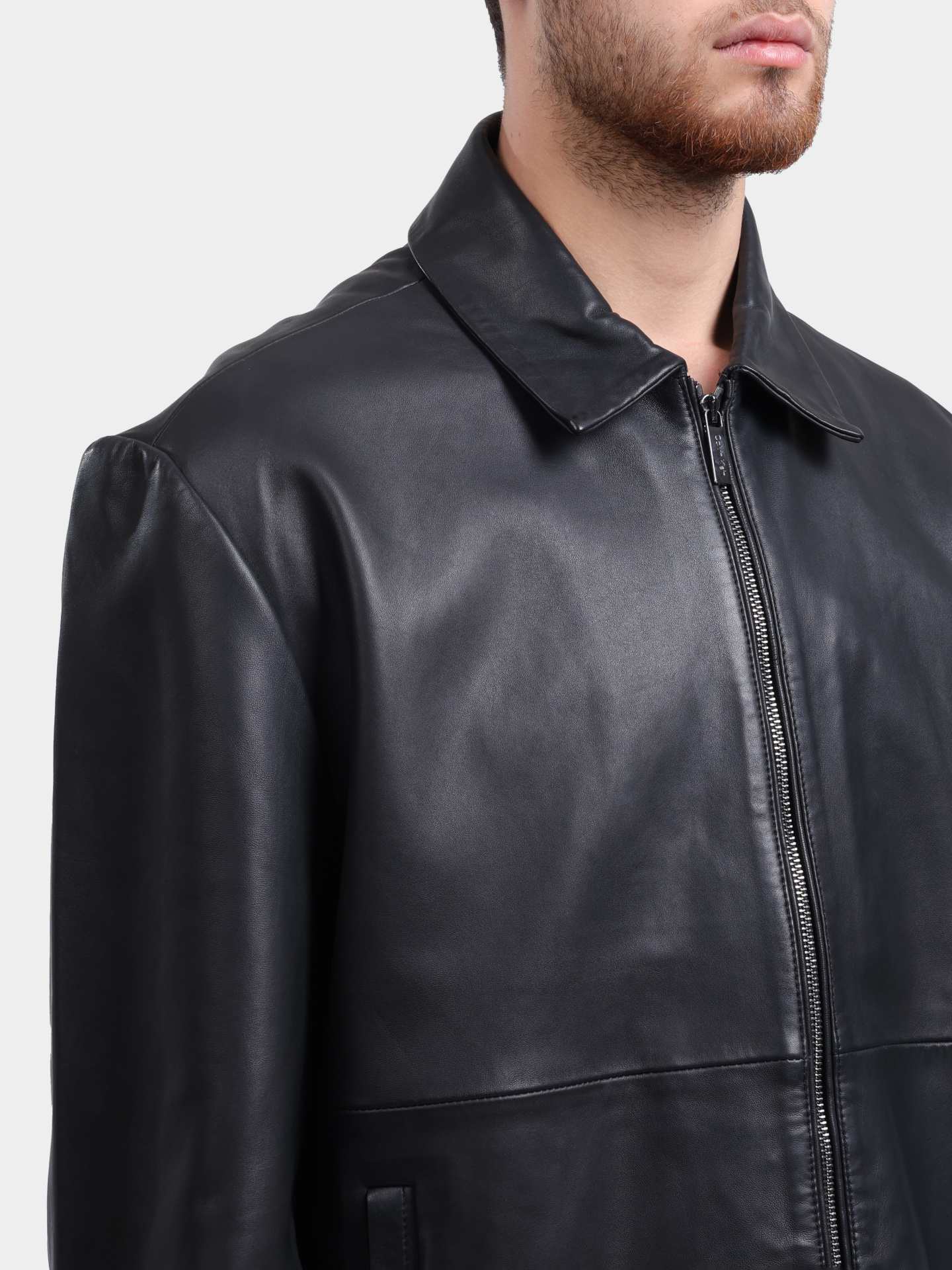 Куртка Calvin Klein K10K113014 BEH кожаная мужская — купить в интернет-магазине Verdistore