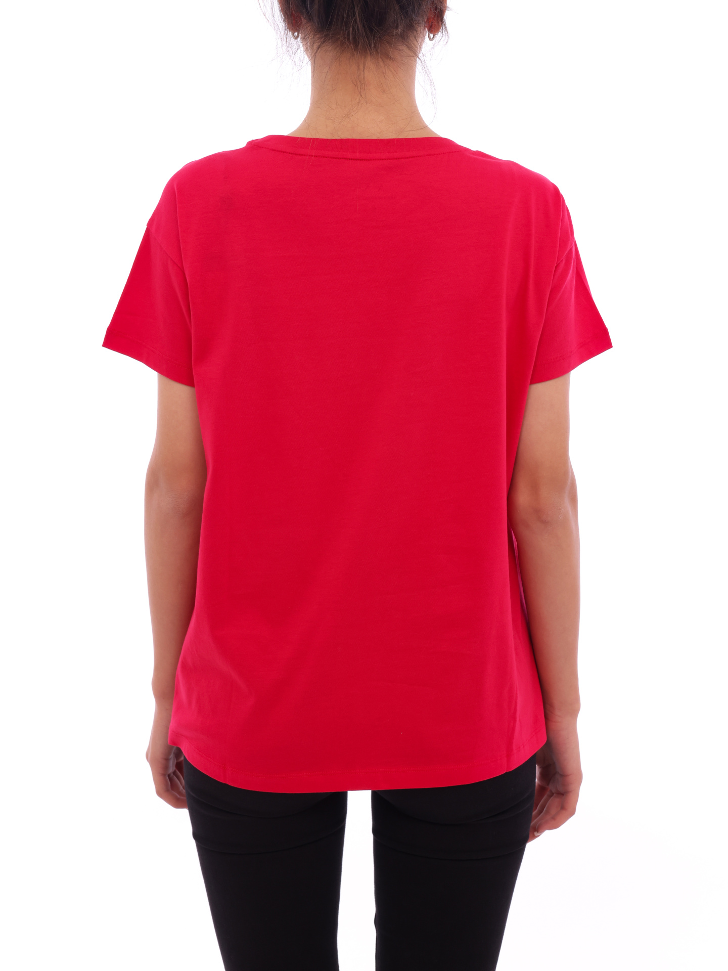Футболка Armani Exchange 6KYTEE YJ6QZ 1492 красная женская с логотипом — купить в интернет-магазине Verdistore