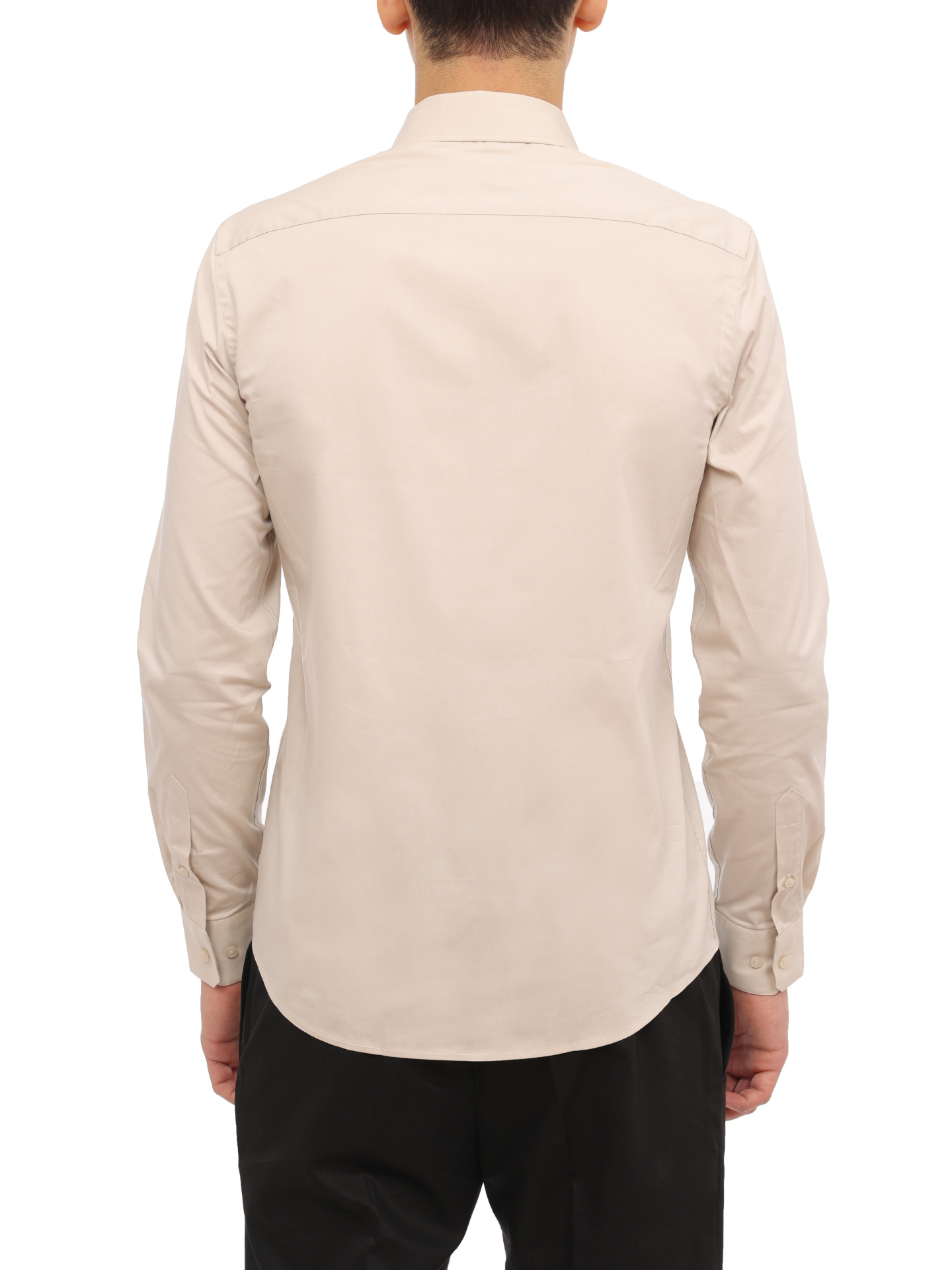 Рубашка Calvin Klein K10K110856 молочная мужская из хлопка — купить в интернет-магазине Verdistore
