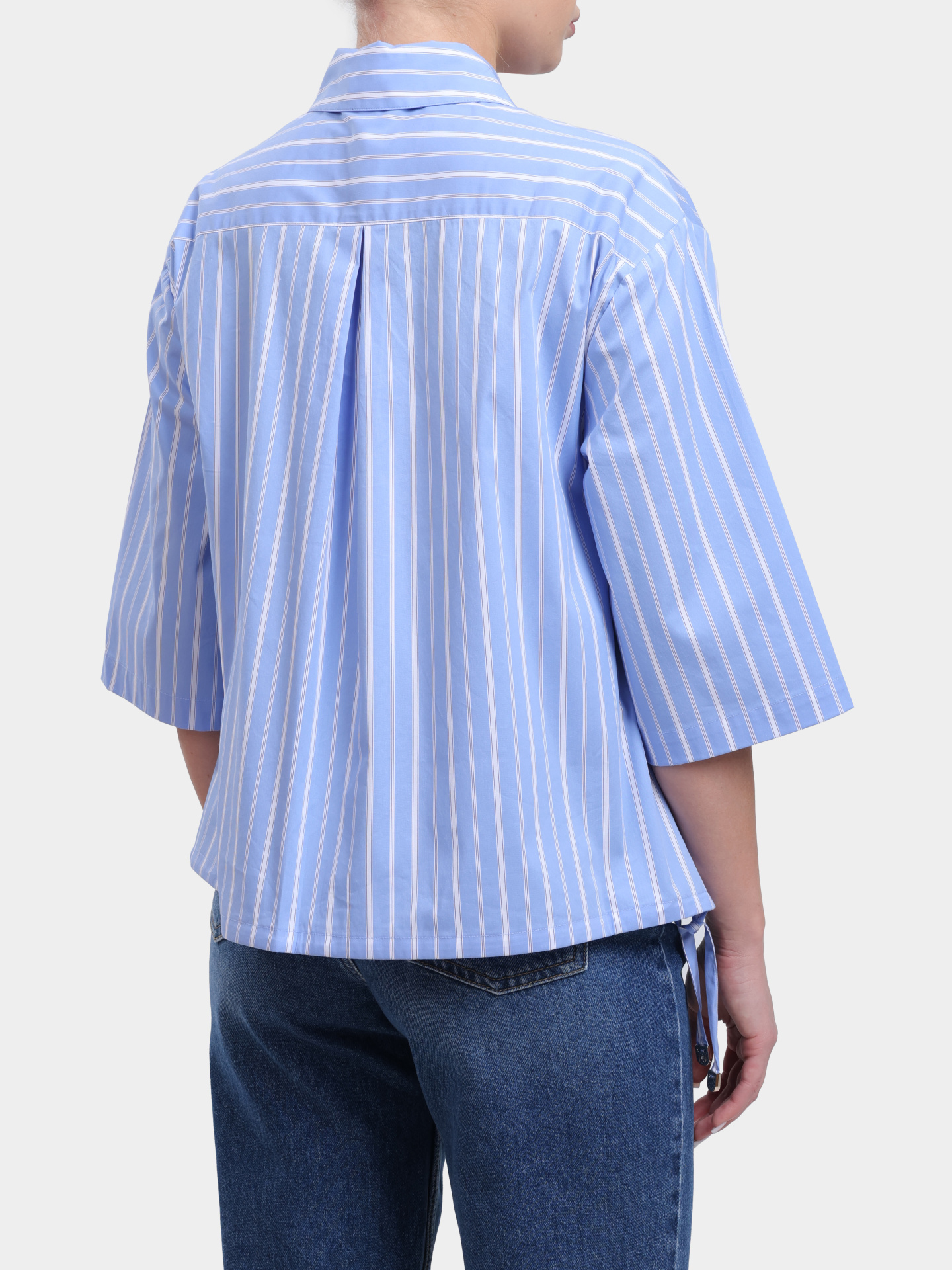 Рубашка Liu-Jo WA6417 T405A N9374 голубая женская в полоску — купить в интернет-магазине Verdistore