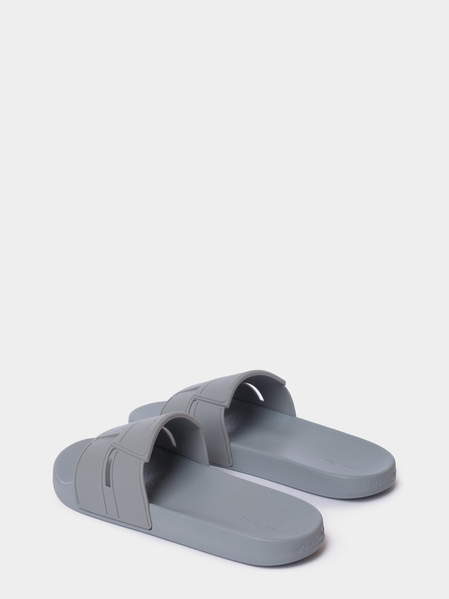 Шлепанцы Calvin Klein HM0HM01752 PDQ серые мужские — купить в интернет-магазине Verdistore