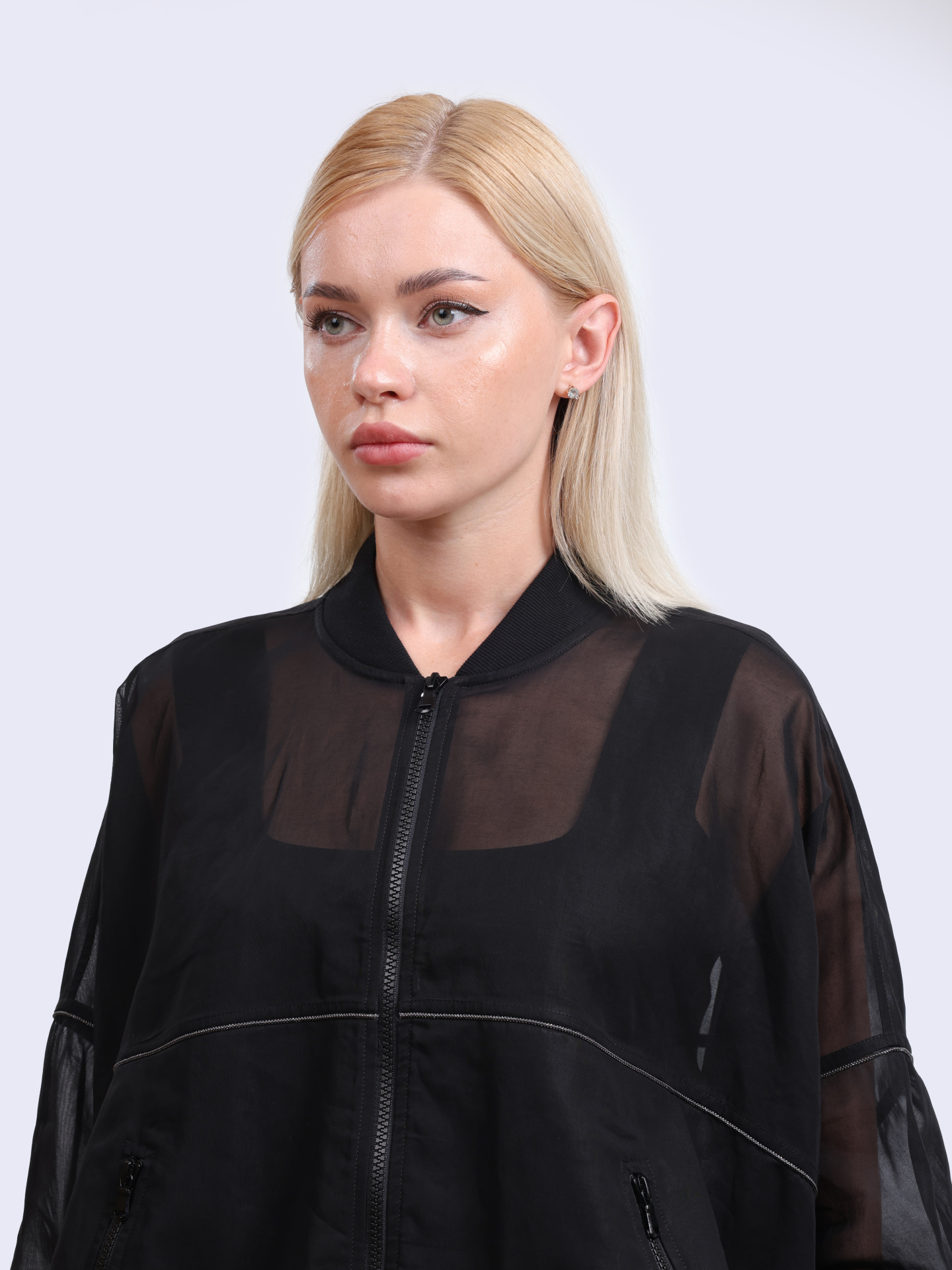 Бомбер Brunello Cucinelli MH911VE706 комбинированный женский из хлопка — купить в интернет-магазине Verdistore