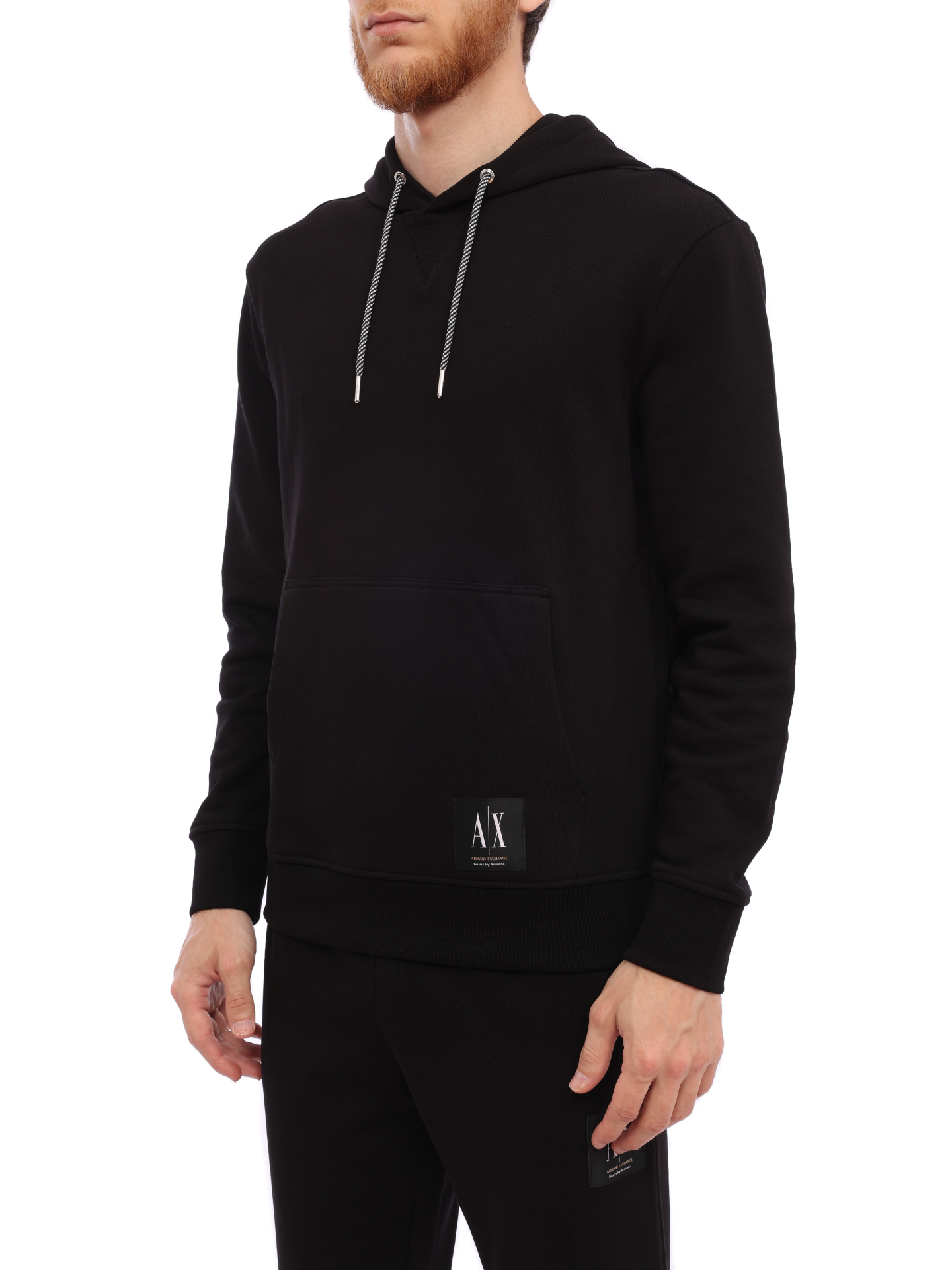 Толстовка Armani Exchange 3RZMAA ZJ83Z 1200 черная мужская из хлопка — купить в интернет-магазине Verdistore