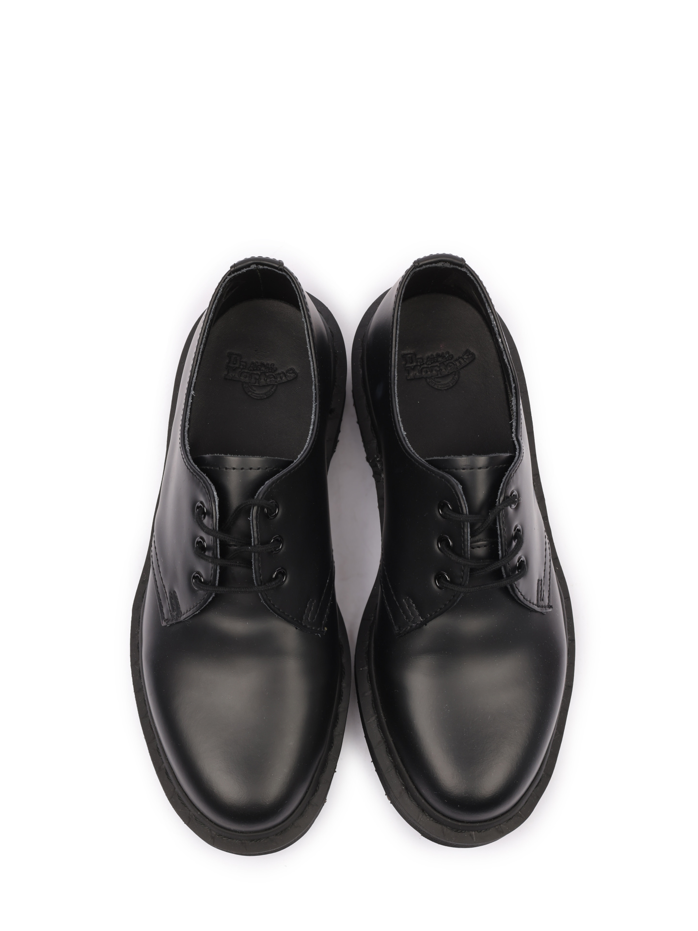 Полуботинки черные кожаные гладкие на шнуровке — купить в интернет-магазине Verdistore