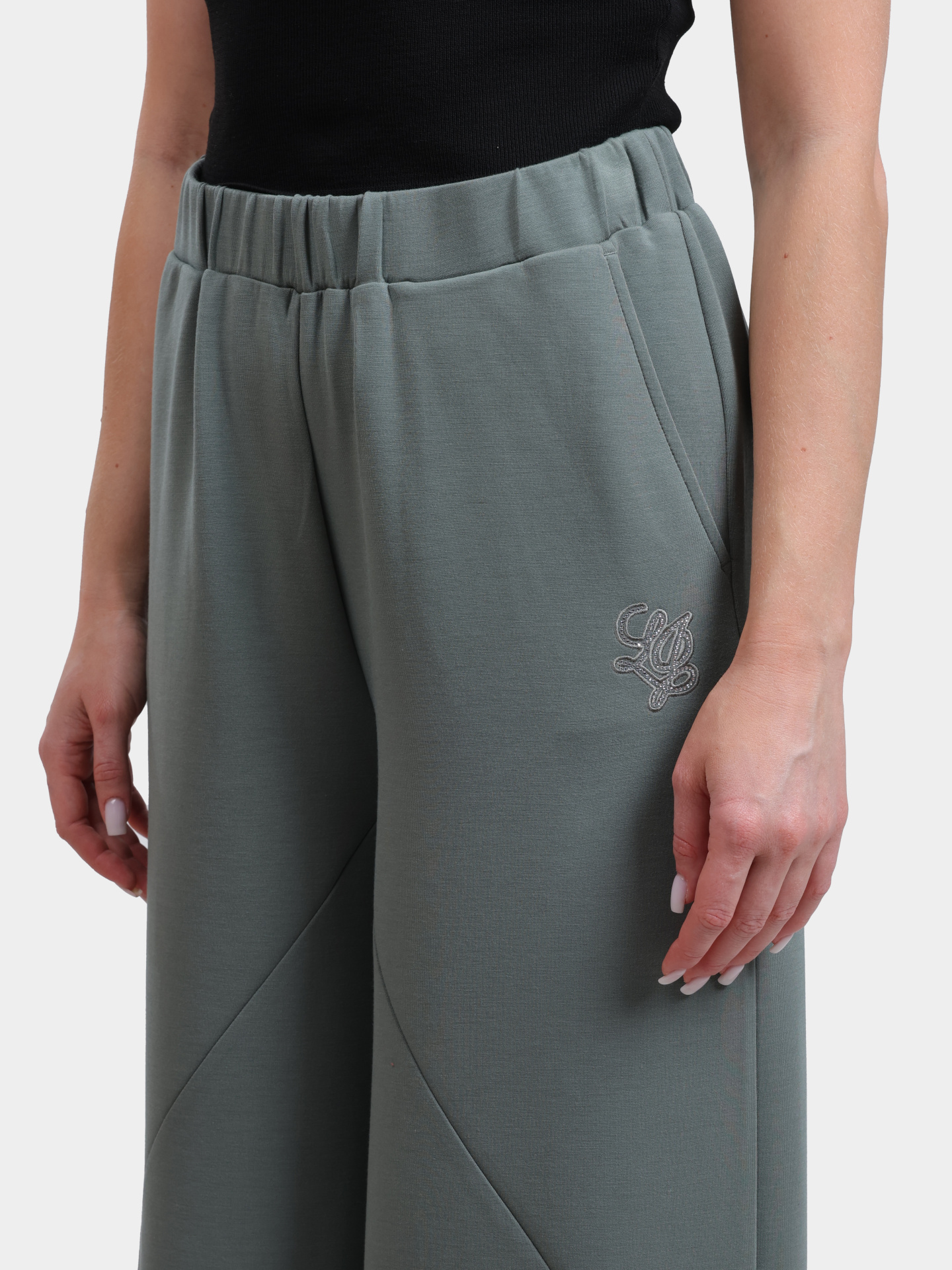 Брюки спортивные Liu-Jo TA6080 JS869 76009 зеленые женские — купить в интернет-магазине Verdistore