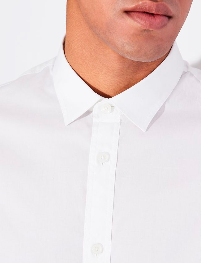 Рубашка Armani Exchange 3HZC07 ZNEAZ 1100 белая мужская с логотипом на спине — купить в интернет-магазине Verdistore