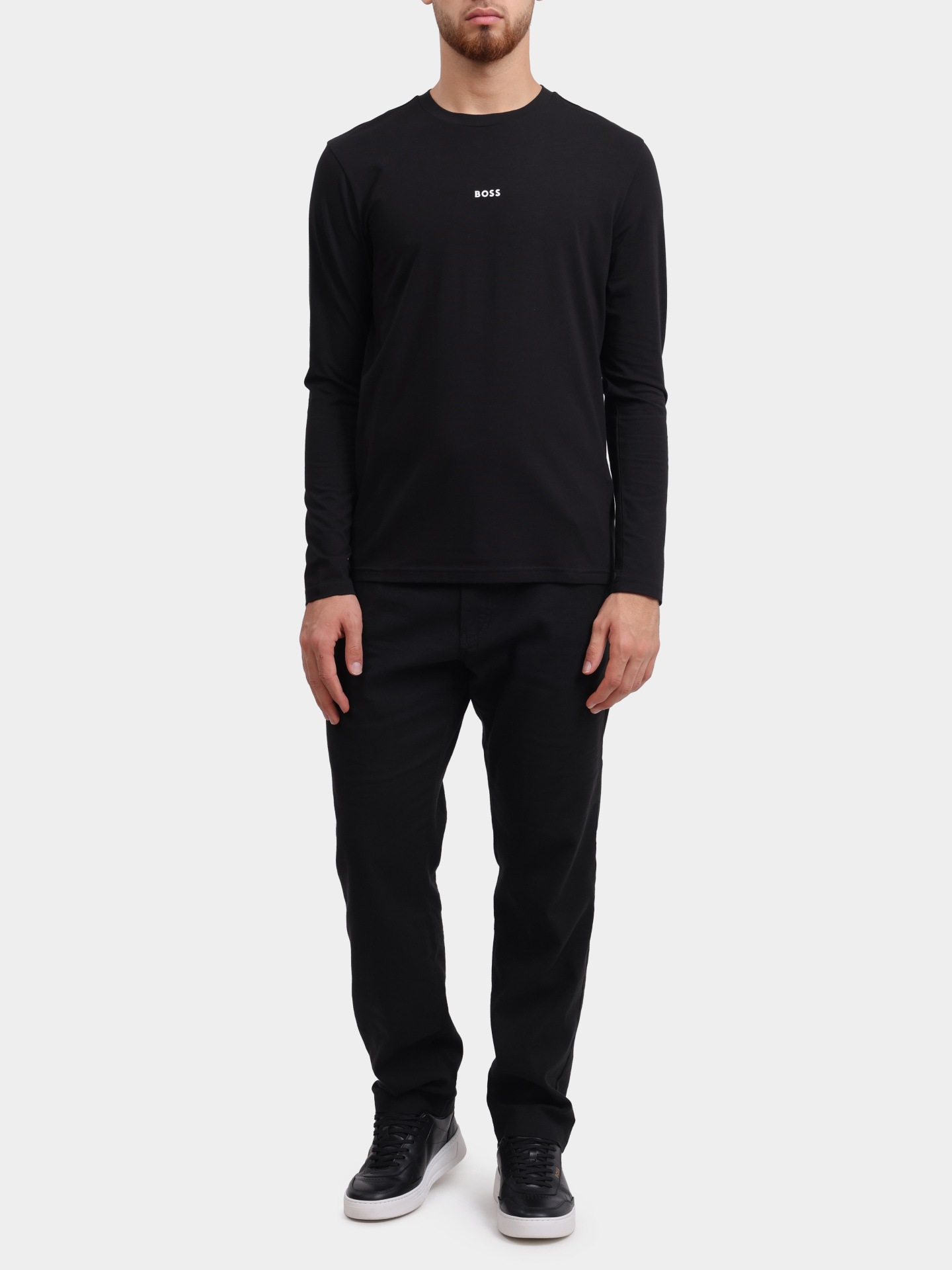 Лонгслив Boss 50473286 001 хлопковый мужской — купить в интернет-магазине Verdistore