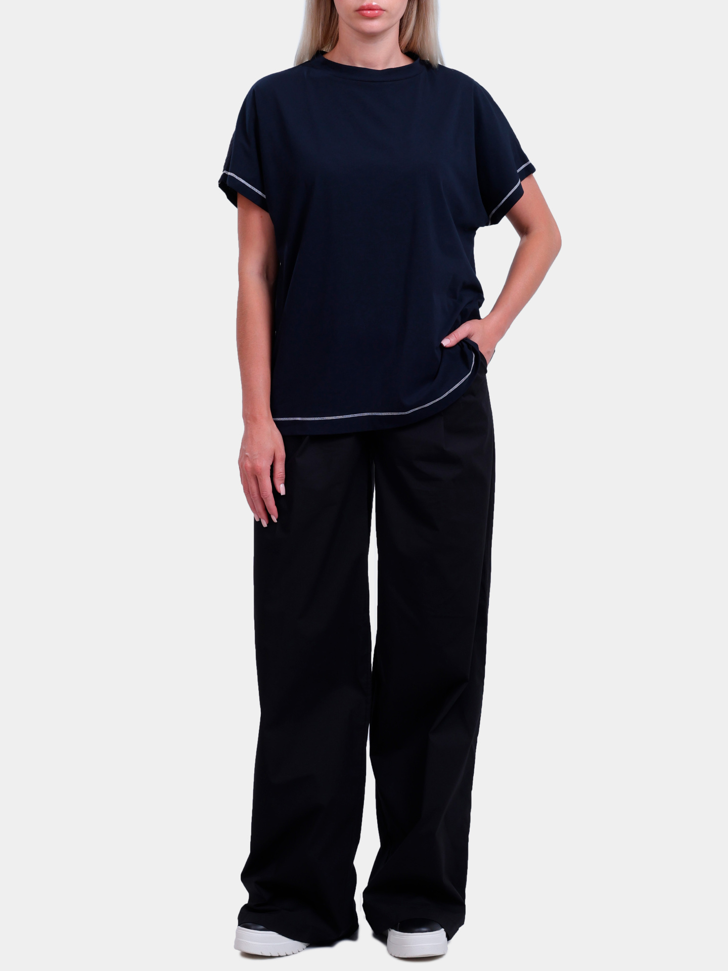 Топ AD-2310C 2001 женский темно-синий хлопковый — купить в интернет-магазине Verdistore