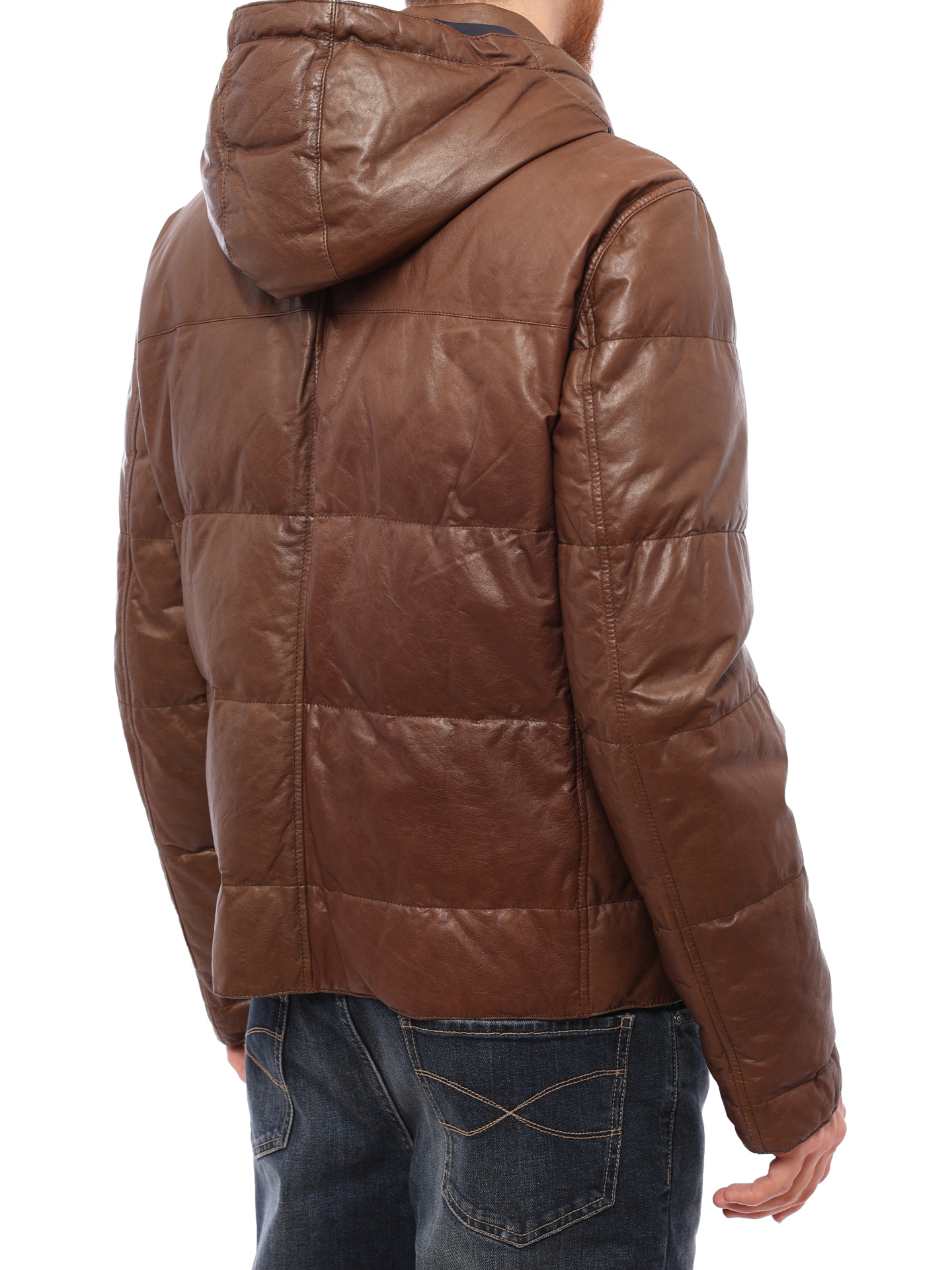 Куртка Brunello Cucinelli M0PNR1090 утепленная мужская из кожи — купить в интернет-магазине Verdistore