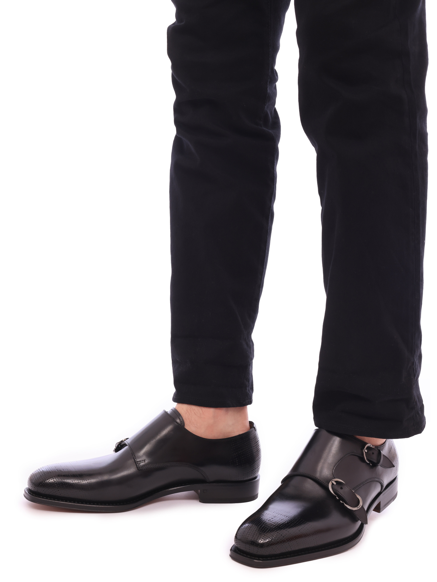 Монки Z-07452863E из гладкой кожи и с двумя пряжками — купить в интернет-магазине Verdistore