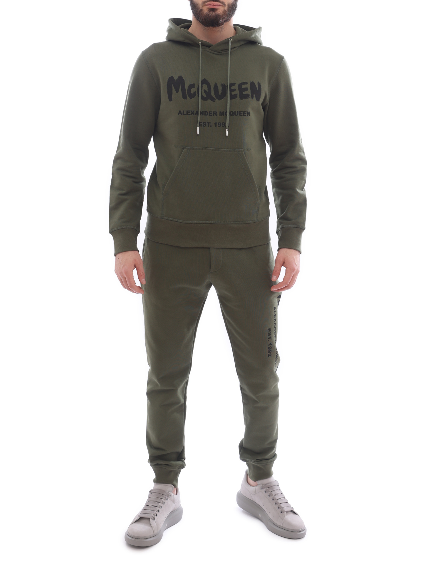 Толстовка Alexander McQueen 688715 QSZ81 0904 хаки мужская — купить в интернет-магазине Verdistore
