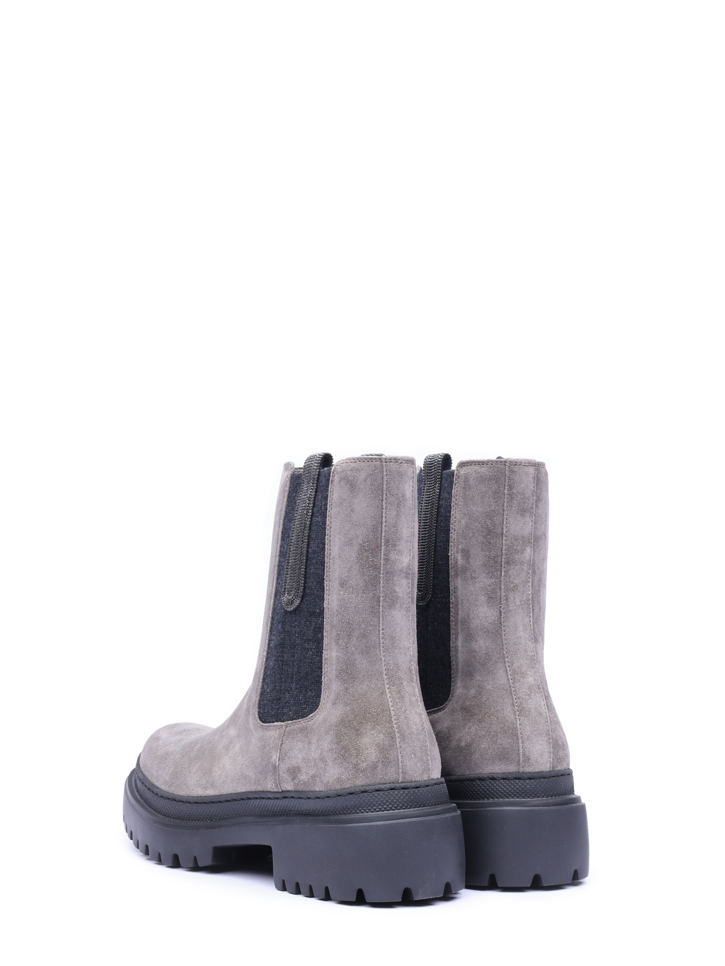 Ботинки Brunello Cucinelli MZSFG2008 C8212 серые женские из замши — купить в интернет-магазине Verdistore