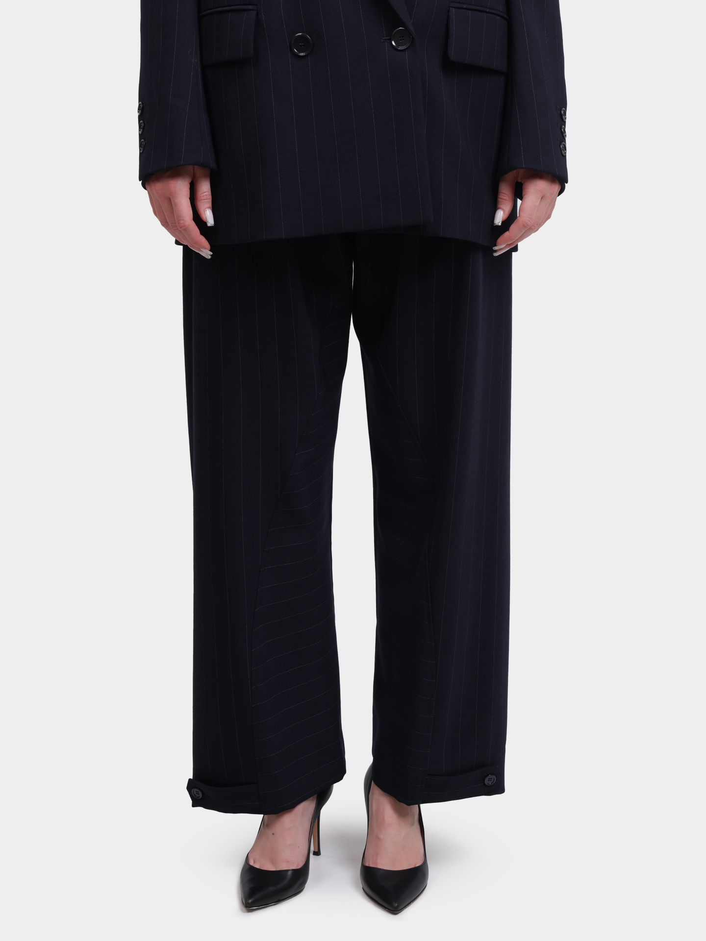 Брюки Pinko 105707 A2QY EZ1 женские в тонкую полоску — купить в интернет-магазине Verdistore