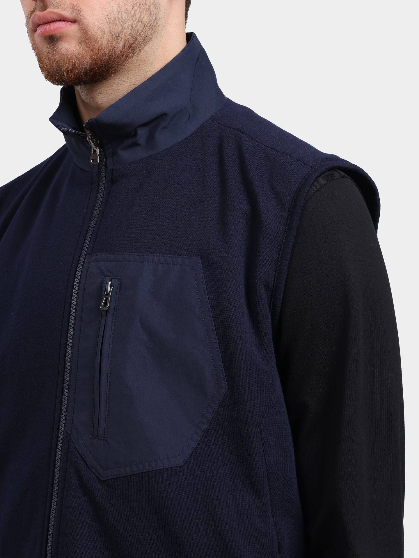 Жилет Sease OV034TJ073 B13 темно-синий мужской с внешним карманом — купить в интернет-магазине Verdistore