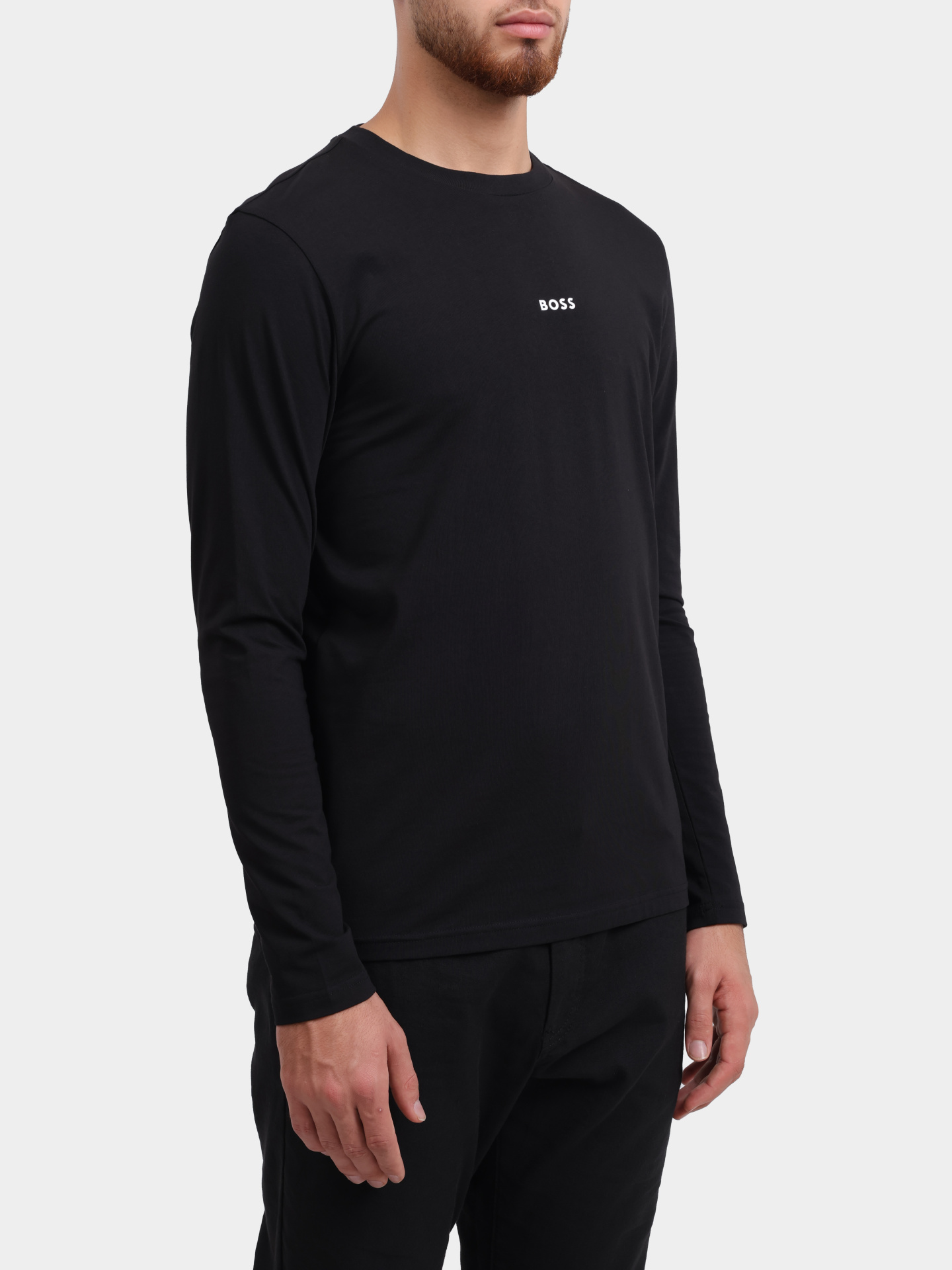 Лонгслив Boss 50473286 001 хлопковый мужской — купить в интернет-магазине Verdistore