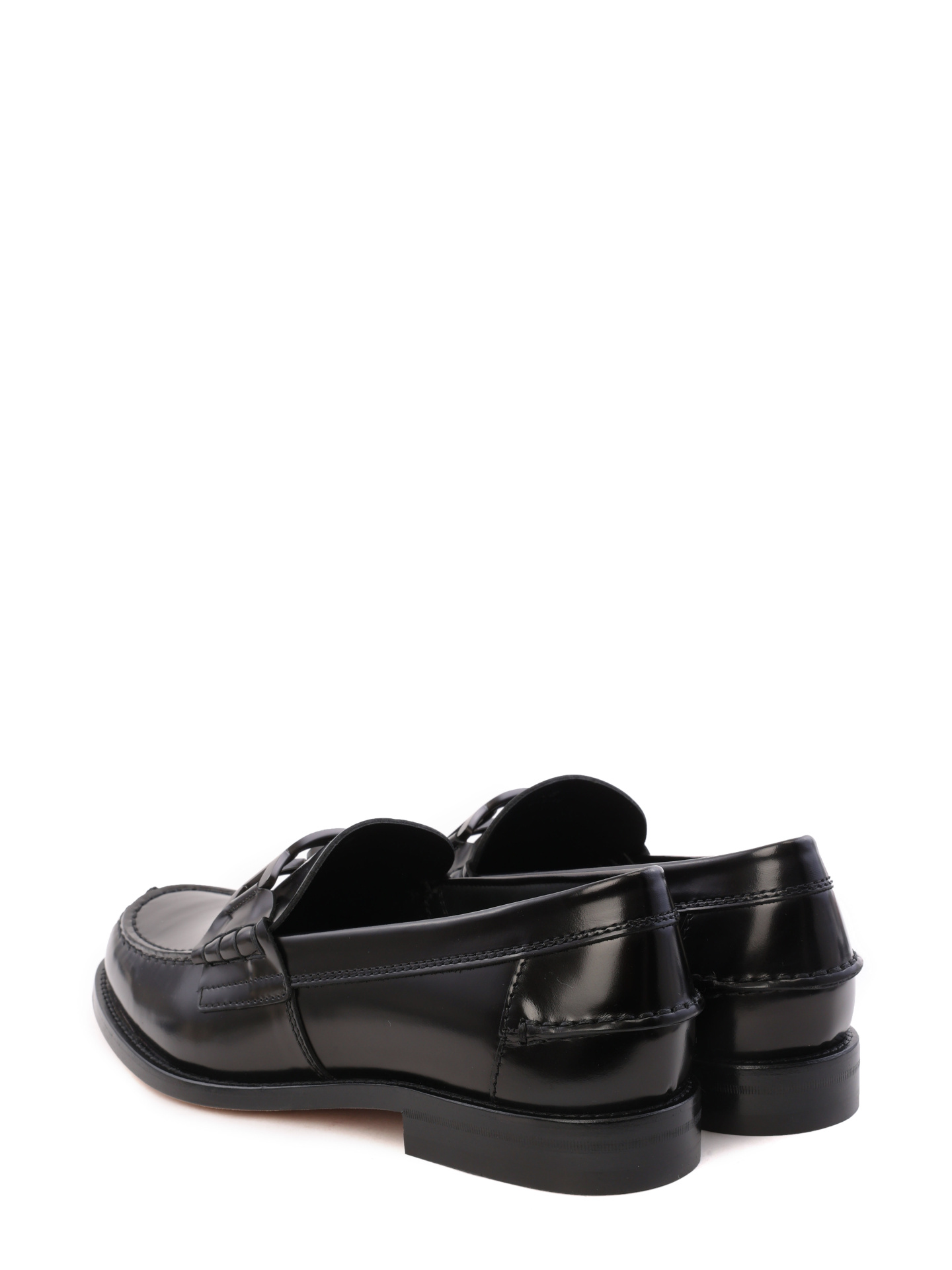 Лоферы из гладкой кожи с каблуком и поднятым носком — купить в интернет-магазине Verdistore