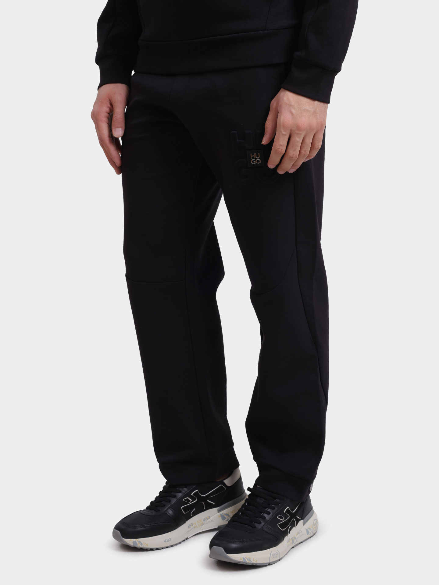 Брюки спортивные Hugo Debospant 10267272 01 черные мужские — купить в интернет-магазине Verdistore