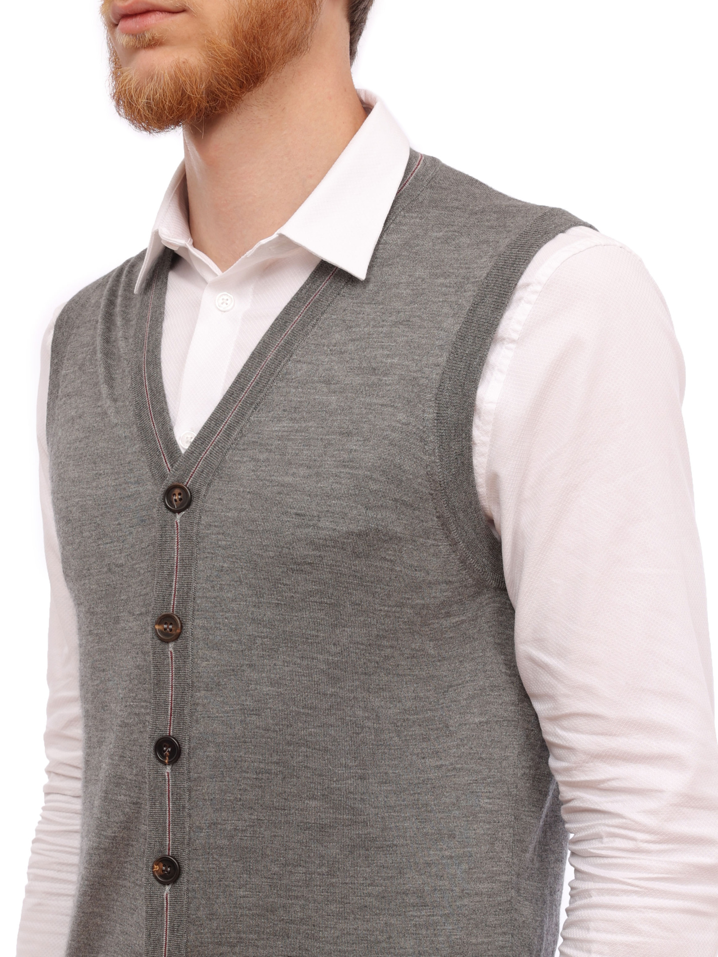 Джемпер Brunello Cucinelli M2380517 серый мужской — купить в интернет-магазине Verdistore