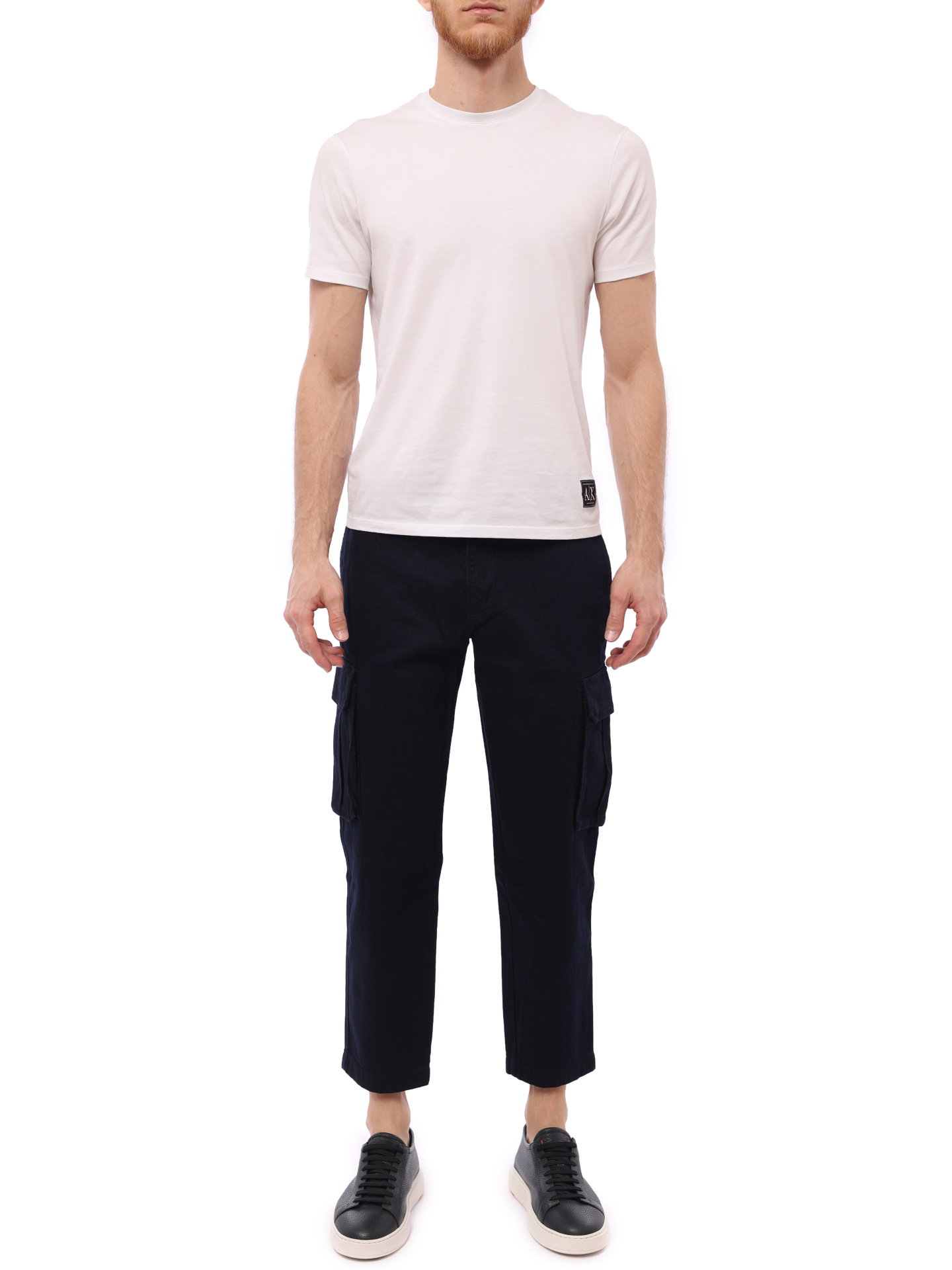 Брюки-карго Armani Exchange 3KZPL6 ZDA8Z 1500 темно-синие мужские из хлопка — купить в интернет-магазине Verdistore