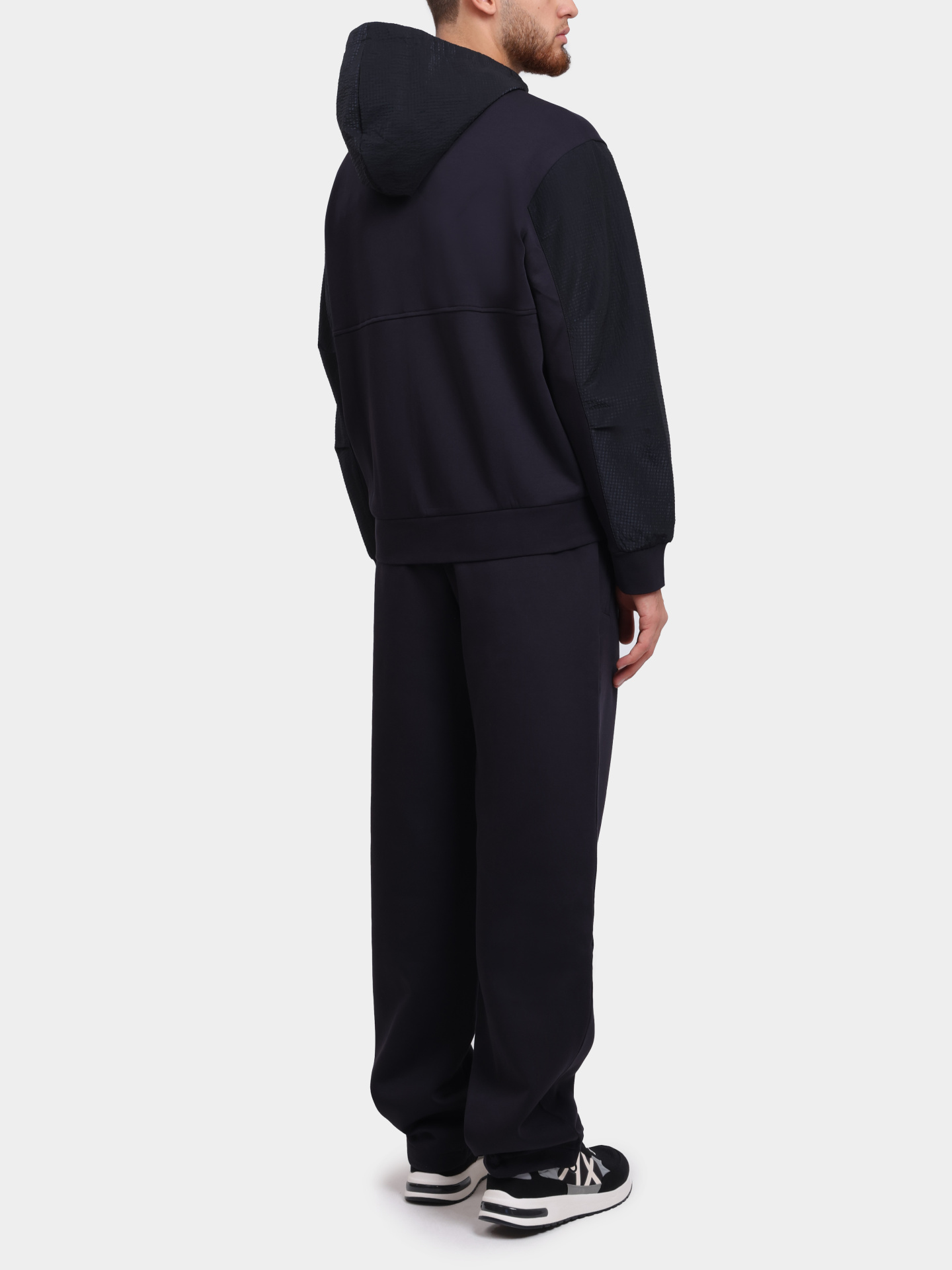 Мастерка Armani Exchange XM000480 AF10818 UB101 темно-синяя мужская с логотипом — купить в интернет-магазине Verdistore