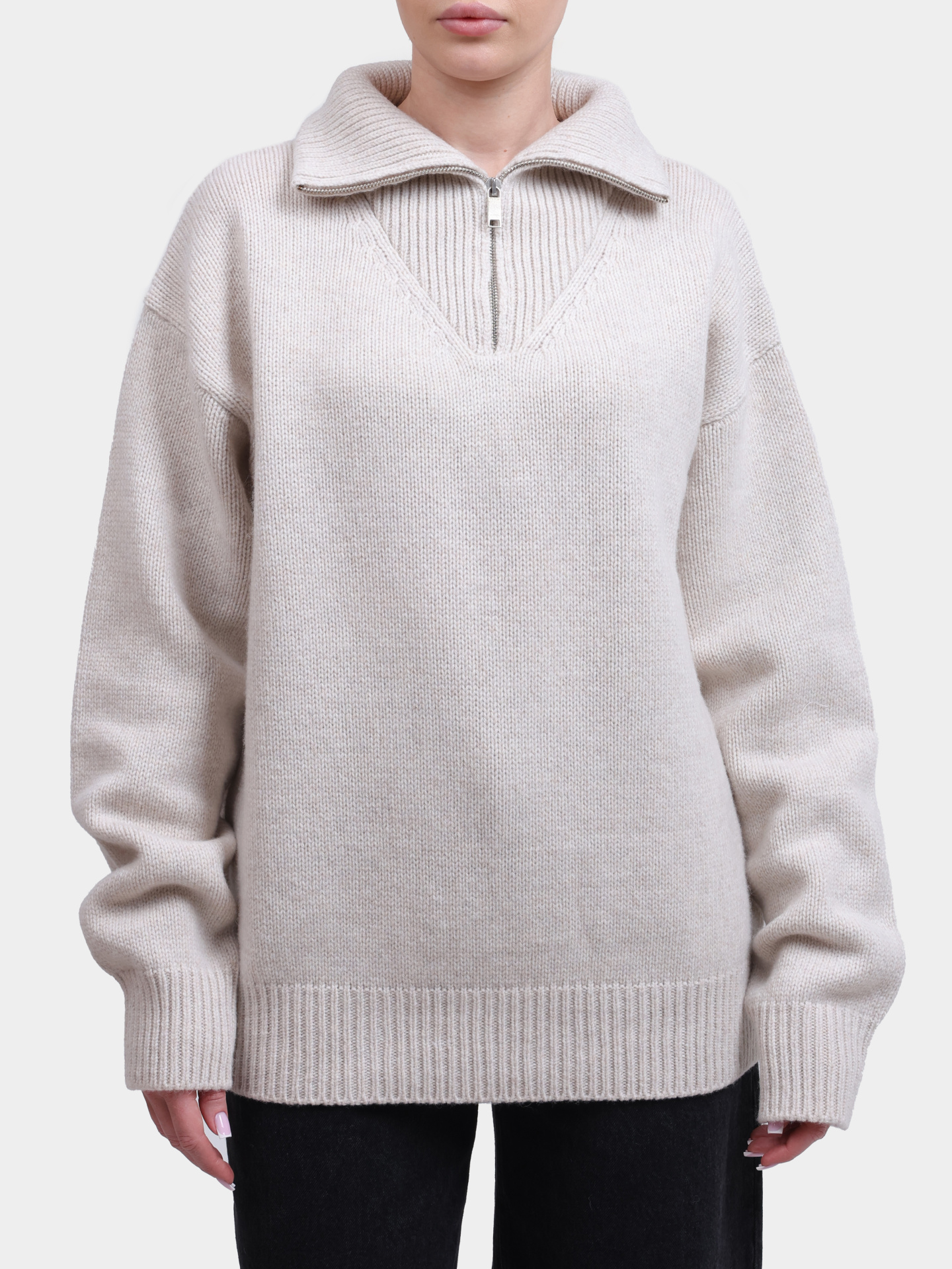 Свитер Autry SEPX - N1KS белый женский с воротником-стойкой — купить в интернет-магазине Verdistore