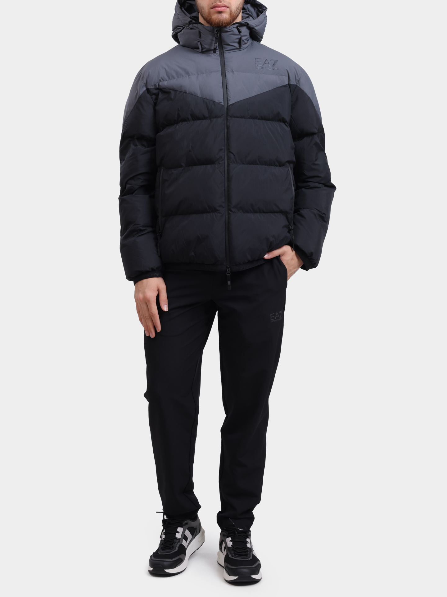 Бомбер EA7 6DPB30 PNDOZ мужской в стиле колор-блок — купить в интернет-магазине Verdistore