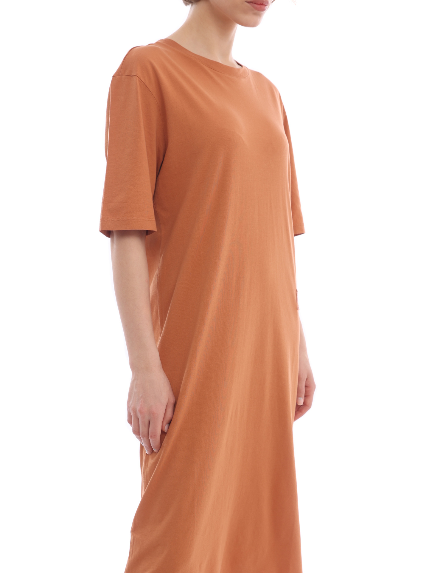 Платье Armani Exchange 3LYA90 YJ6VZ 1764 оранжевое женское из хлопка — купить в интернет-магазине Verdistore