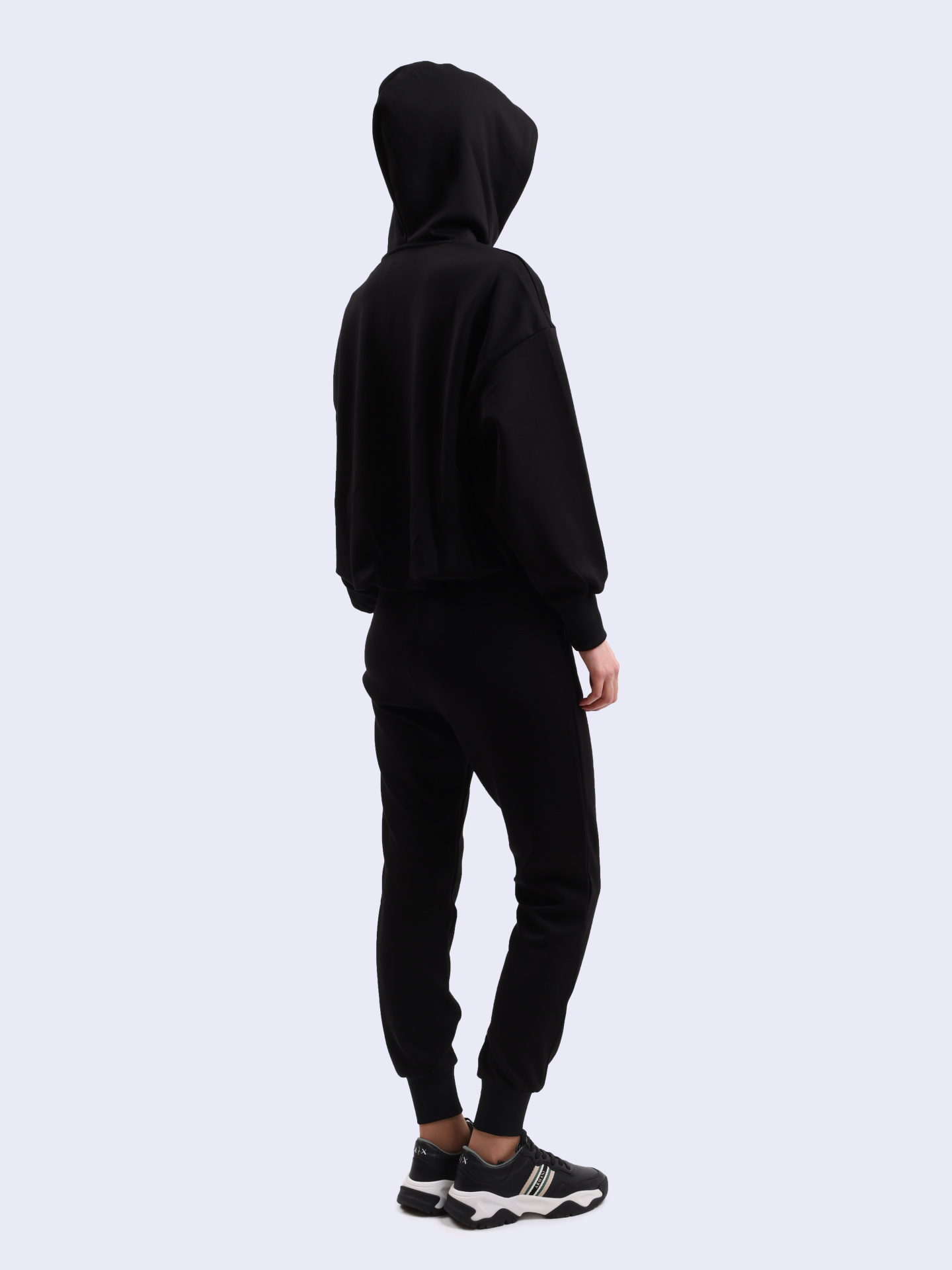 Худи Armani Exchange 6DYM84 YJEZZ 1200 черное женское — купить в интернет-магазине Verdistore