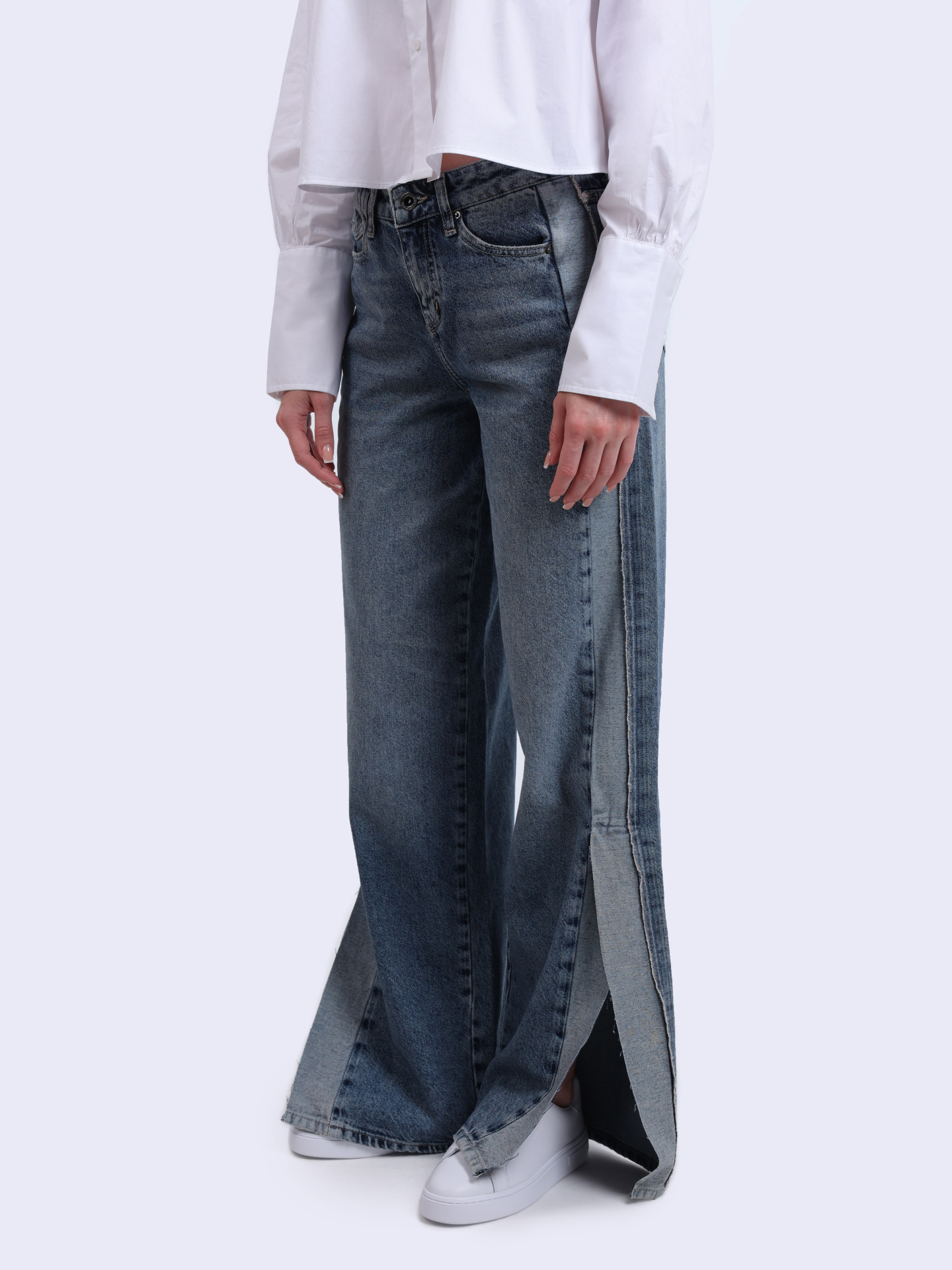 Джинсы Armani Exchange XW000308 AF12091 MB002 синие женские с разрезами — купить в интернет-магазине Verdistore