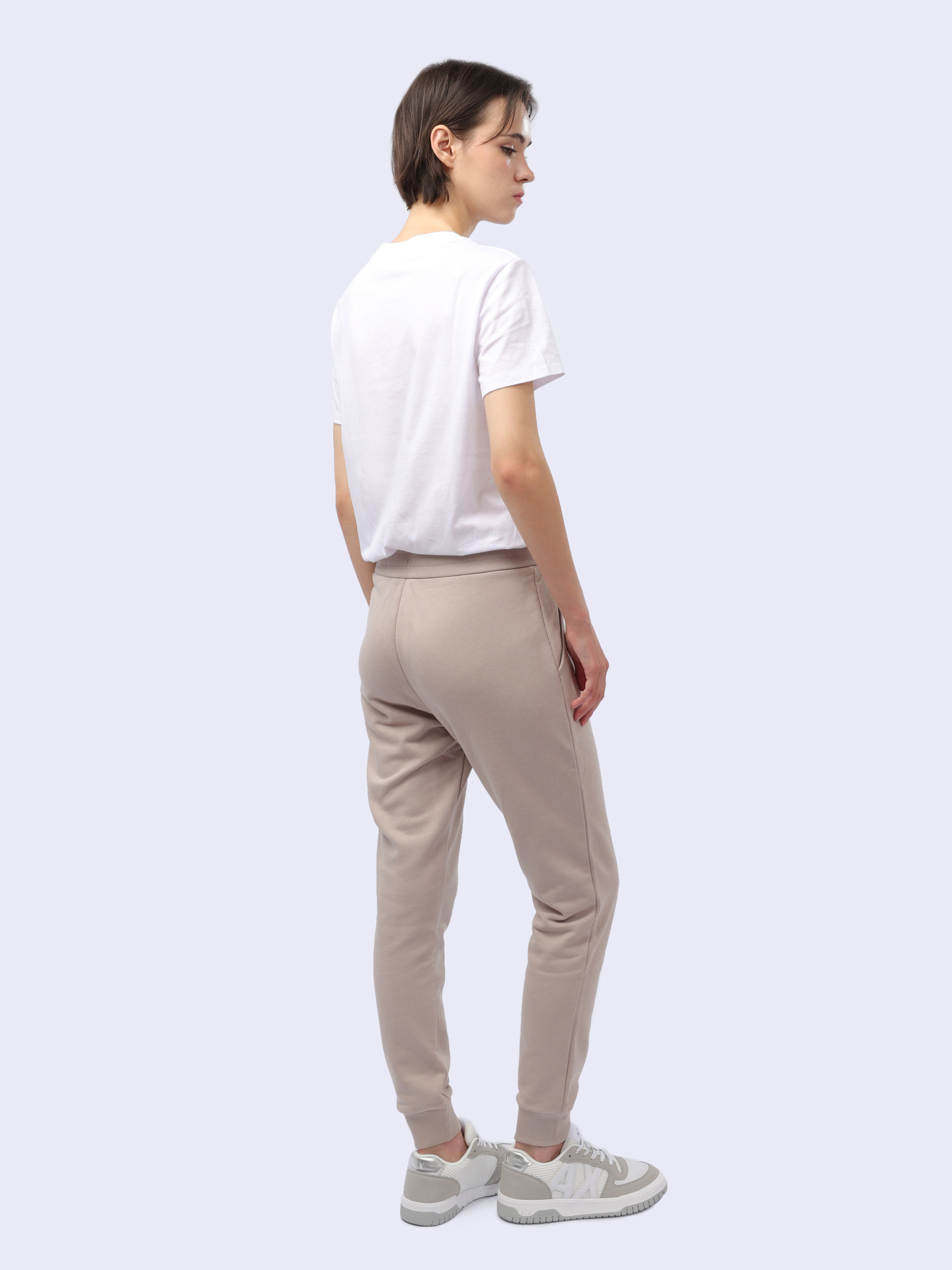 Брюки спортивные Armani Exchange 8NYPBA YJE5Z 1786 бежевые женские — купить в интернет-магазине Verdistore