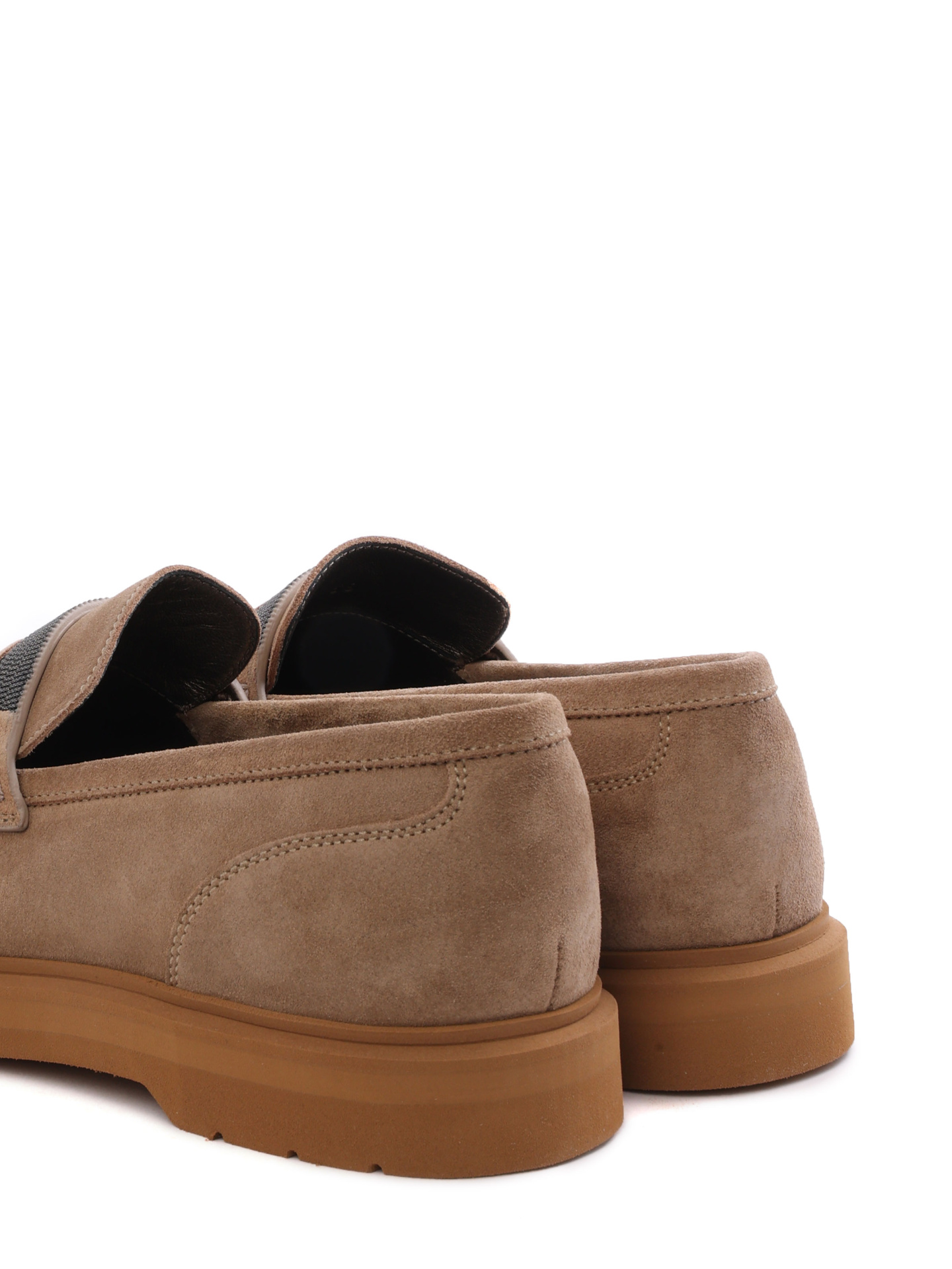 Лоферы Brunello Cucinelli MZSFGB1120 C8491 коричневые женские из замши — купить в интернет-магазине Verdistore