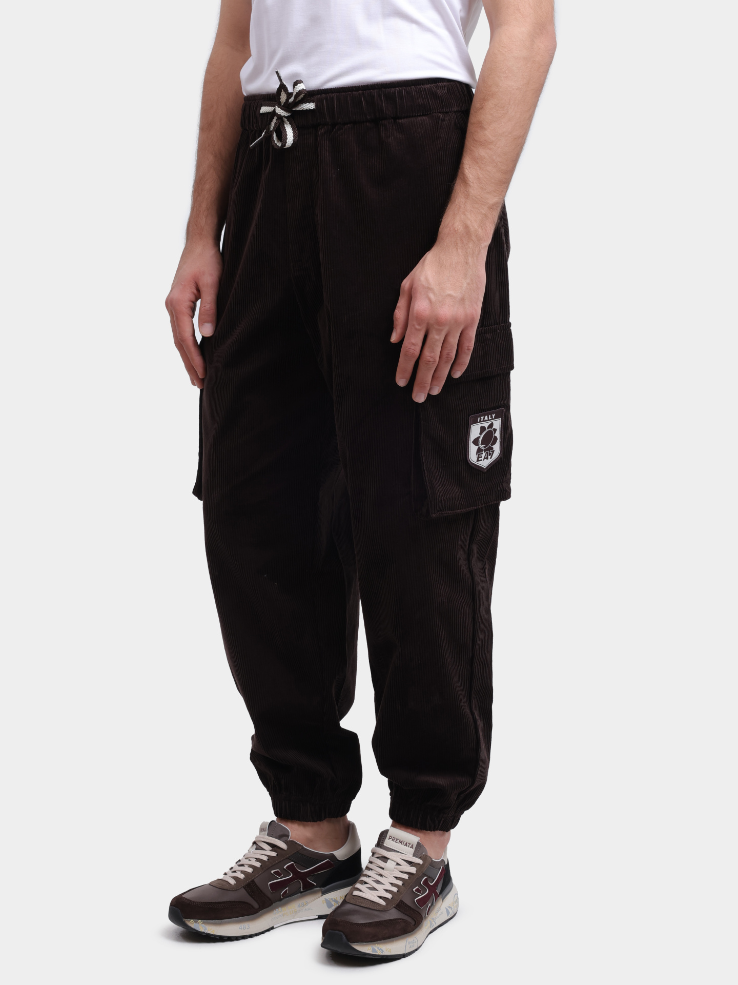 Джоггеры EA7 7X000145 AF16967 U6031 вельветовые мужские — купить в интернет-магазине Verdistore