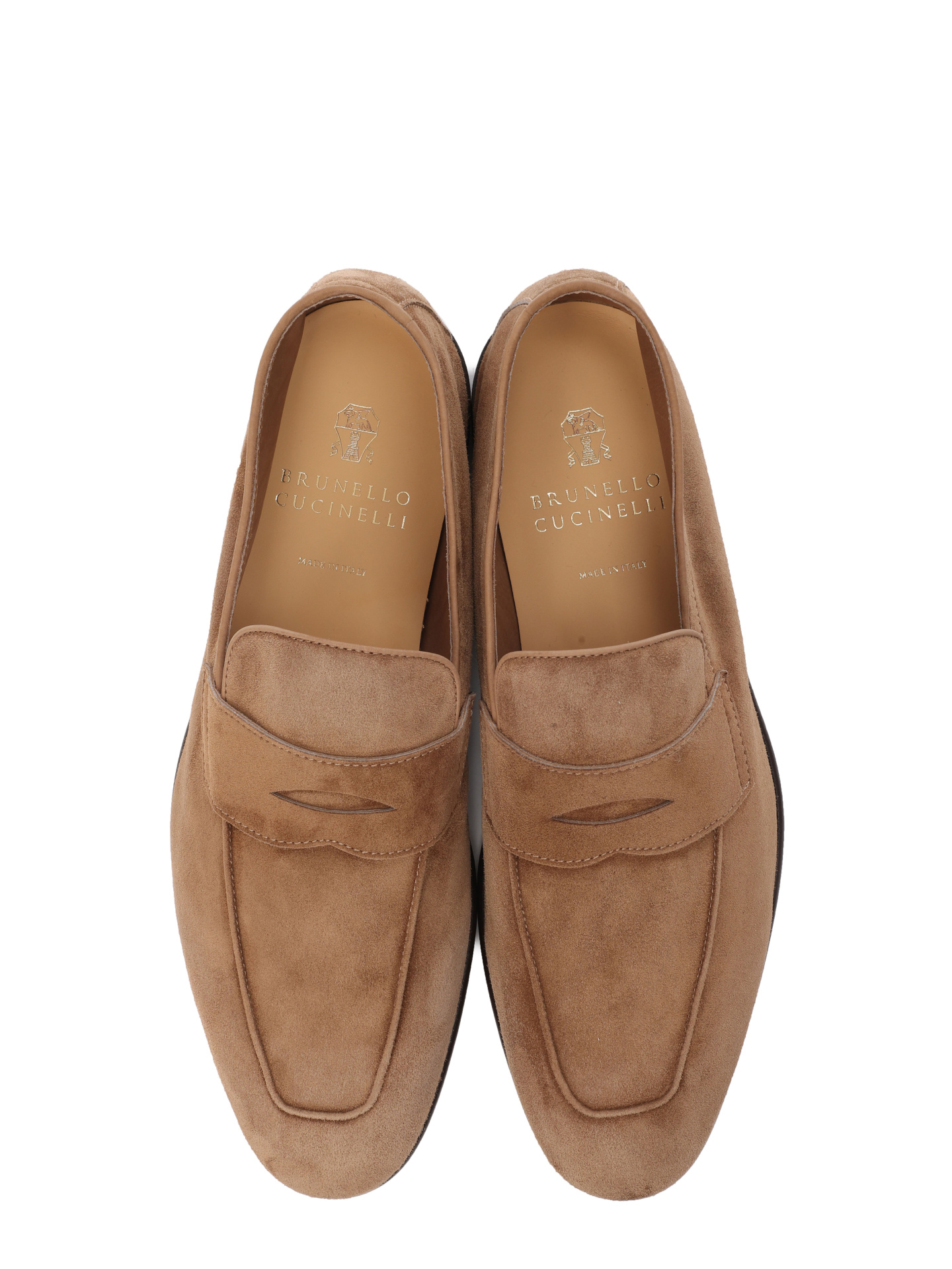 Лоферы Brunello Cucinelli MZUCAB2248 C8865 песочные мужские из замши — купить в интернет-магазине Verdistore
