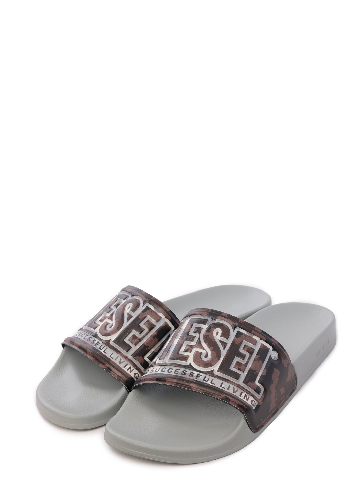 Шлепанцы Diesel Y03211P5605H9851 комбинированные женские с логотипом — купить в интернет-магазине Verdistore