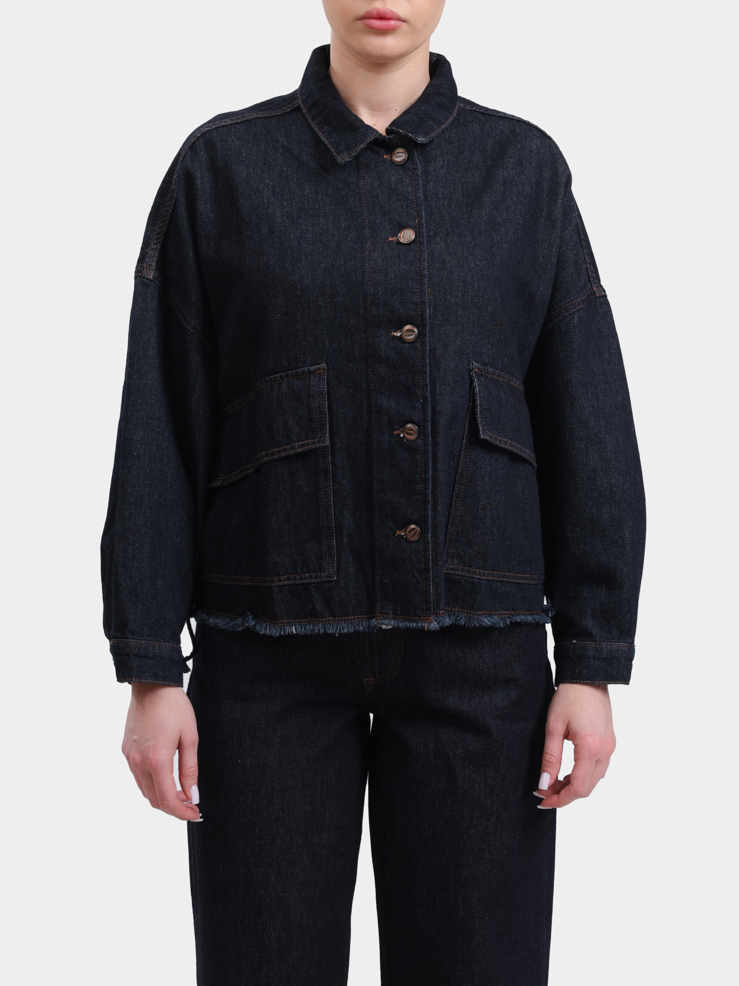 Куртка 1421-1567-01 A-03 синяя джинсовая женская — купить в интернет-магазине Verdistore