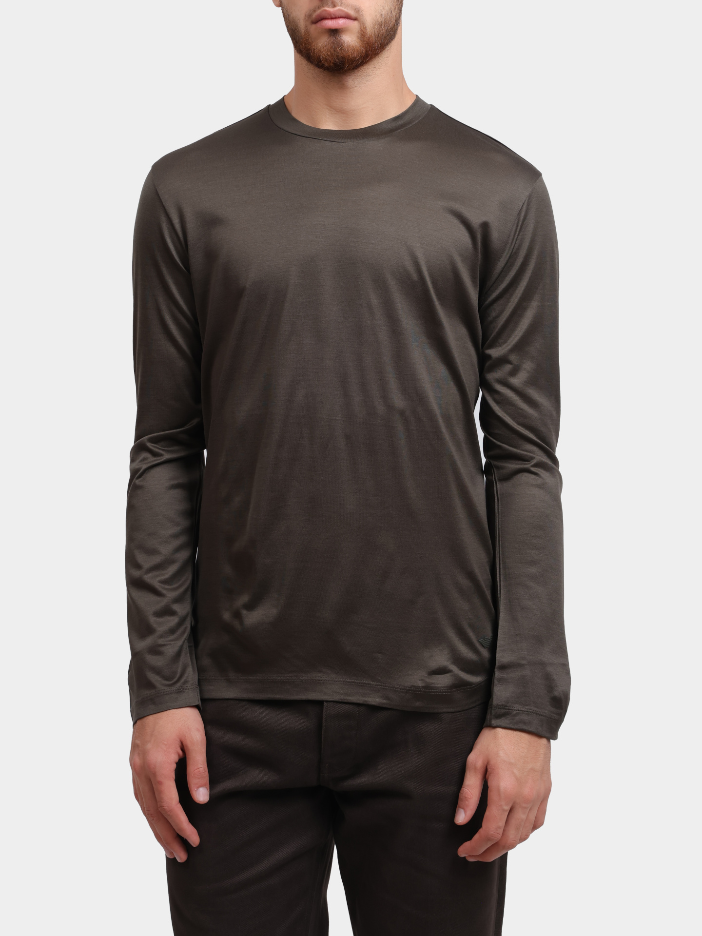 Лонгслив Emporio Armani 8N1TE9 1JUVZ U8120 хаки мужской — купить в интернет-магазине Verdistore