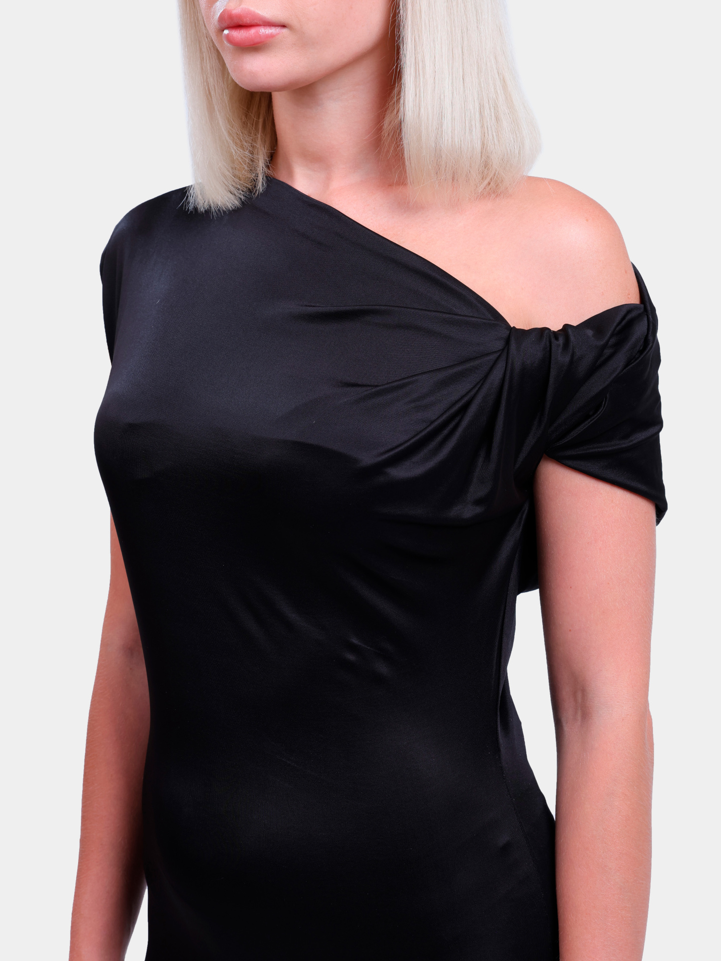 Платье Hugo 50536947 001 черное женское с разрезом — купить в интернет-магазине Verdistore