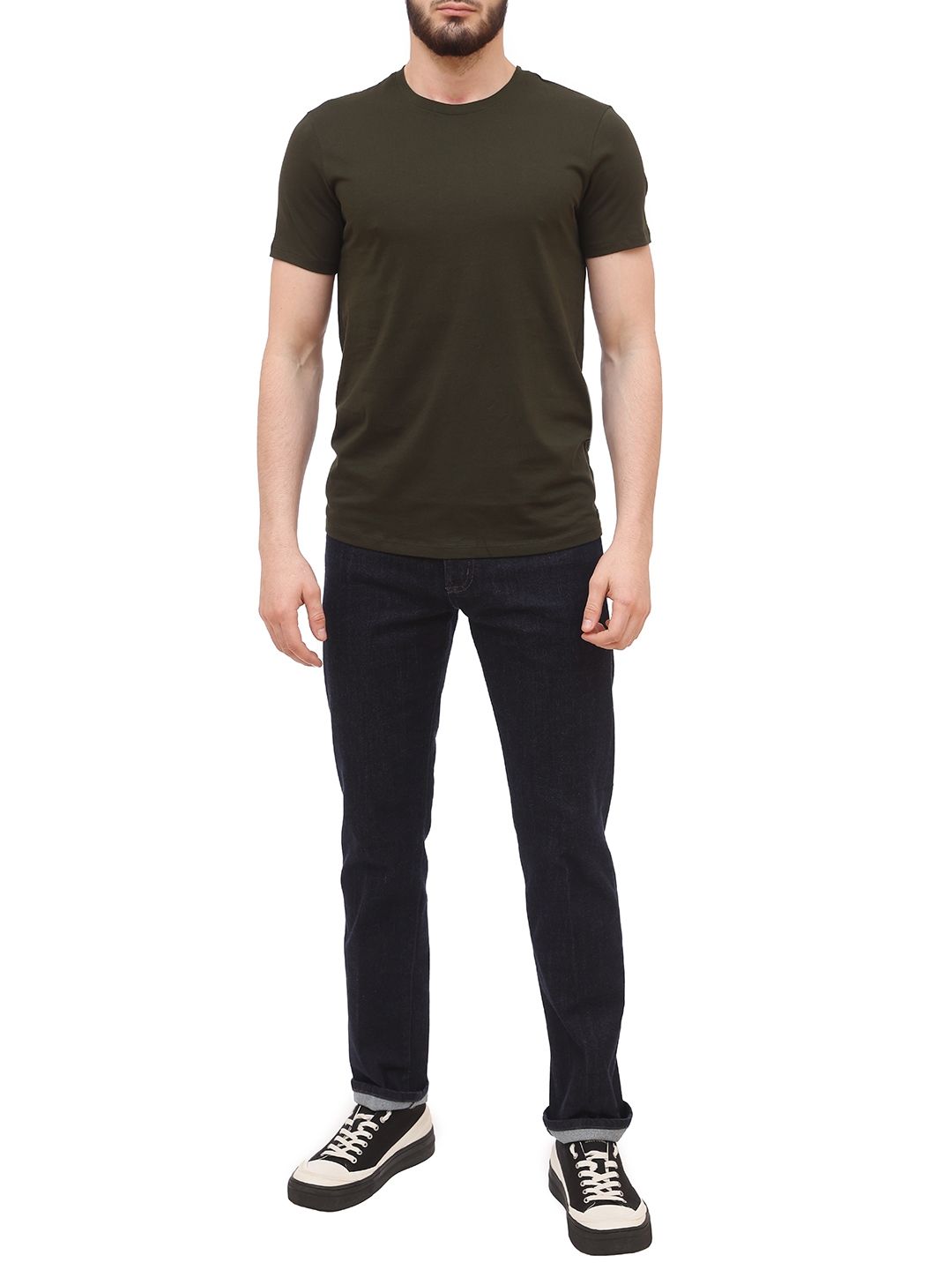 Футболка Armani Exchange 8NZT74 ZJA5Z 1851 хаки мужская из хлопка — купить в интернет-магазине Verdistore