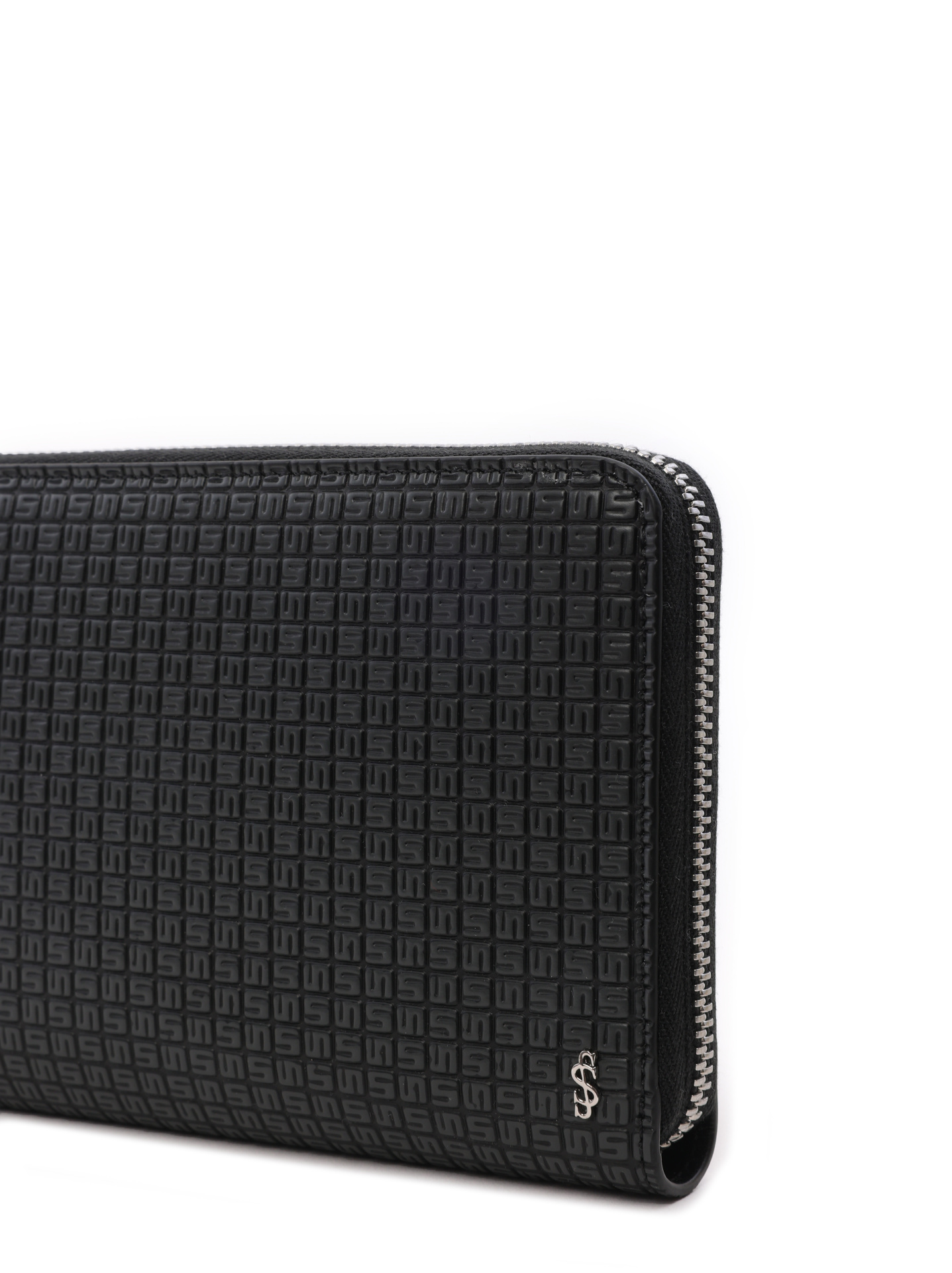 Портмоне с монограммным логотипом кожаное черное — купить в интернет-магазине Verdistore