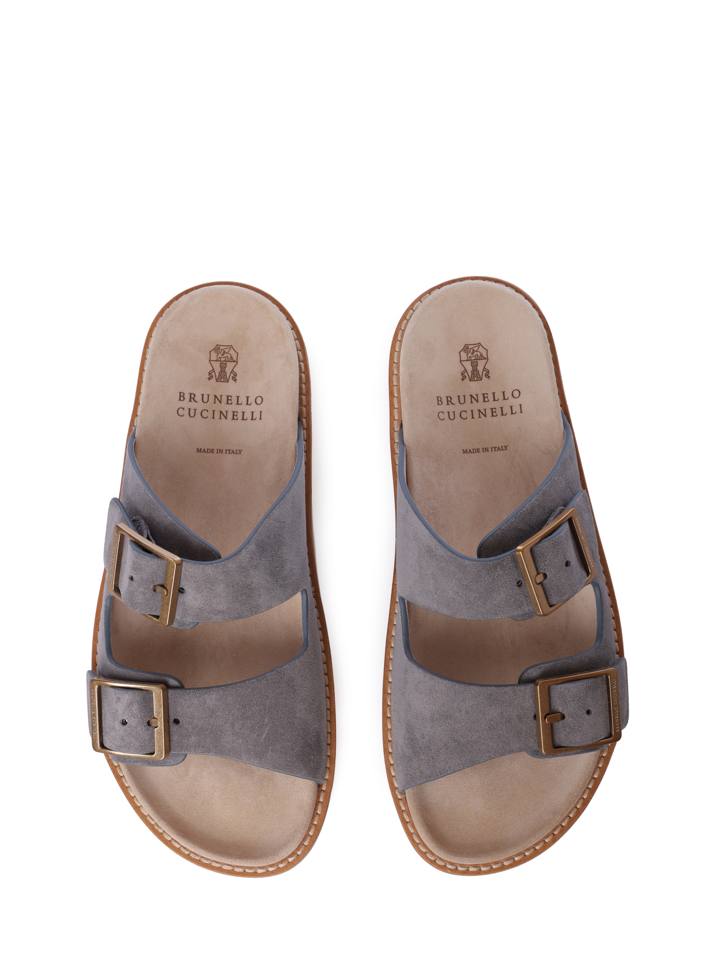 Шлепанцы Brunello Cucinelli MZUSILY235 CAY30 замшевые мужские — купить в интернет-магазине Verdistore