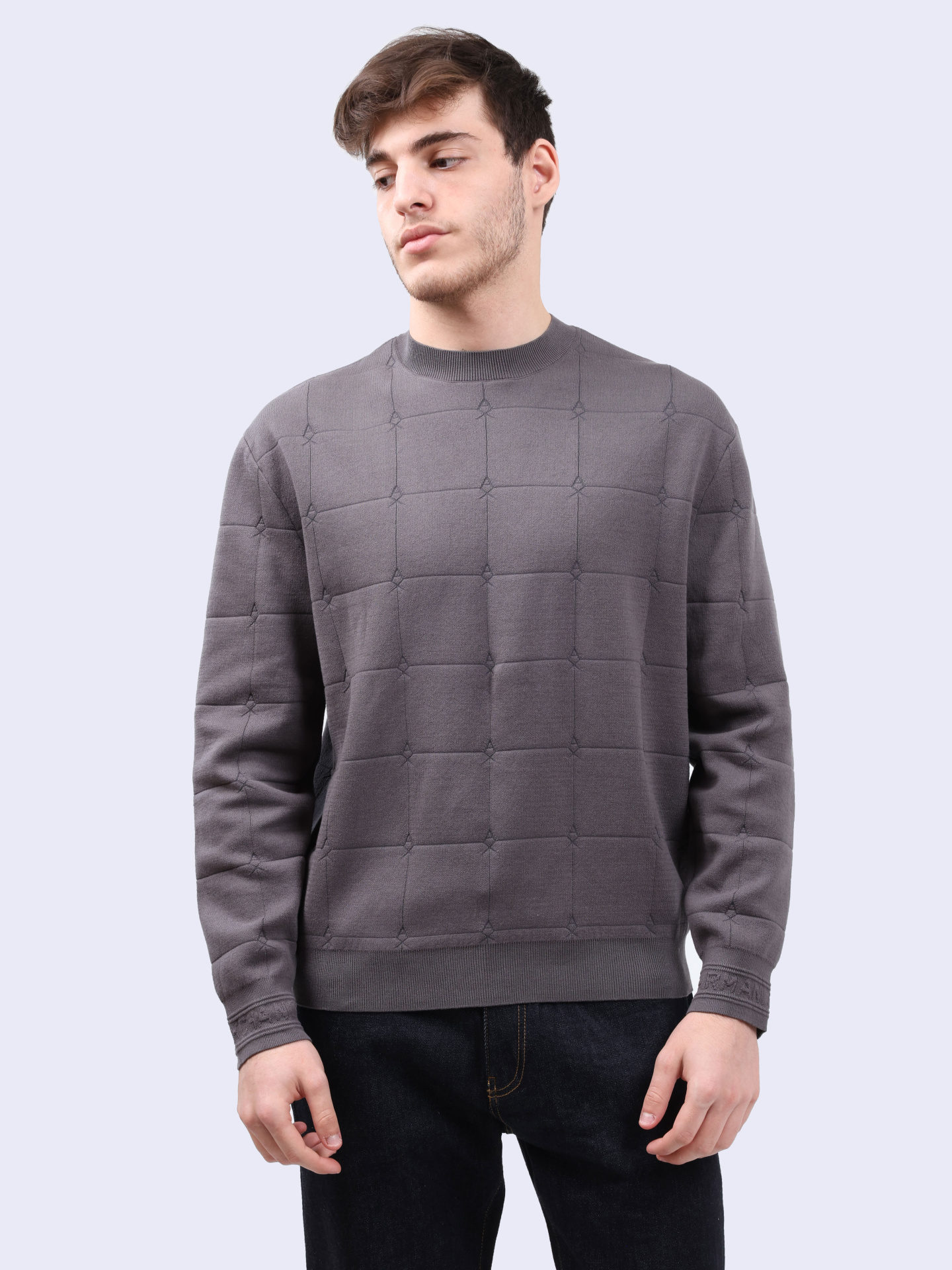 Свитшот Armani Exchange 6DZM6C ZM5AZ 19AA серый мужской — купить в интернет-магазине Verdistore