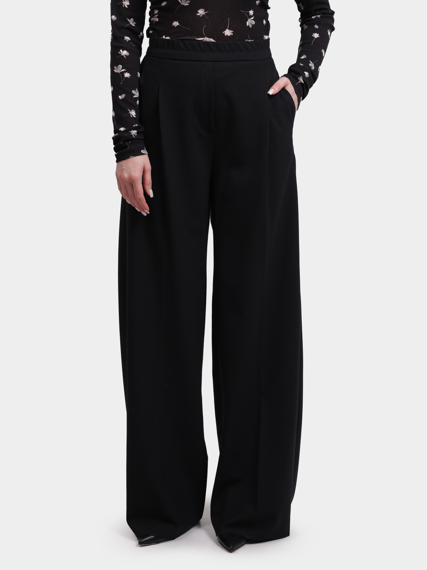 Брюки Marella DIORAMA 006 черные женские свободного кроя — купить в интернет-магазине Verdistore