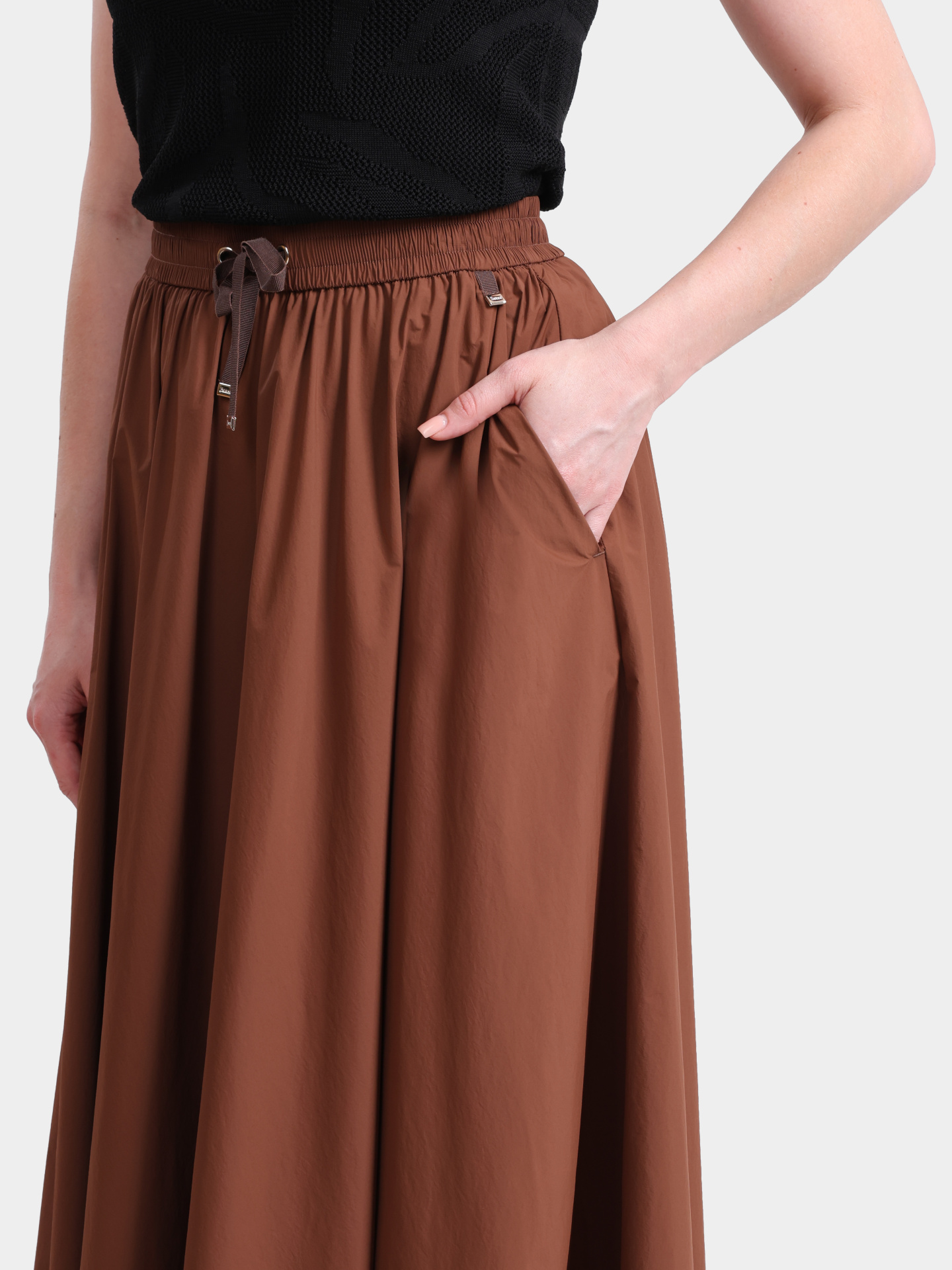Юбка Herno GN000007D 12431SZ 2240 террактовая женская свободного кроя — купить в интернет-магазине Verdistore